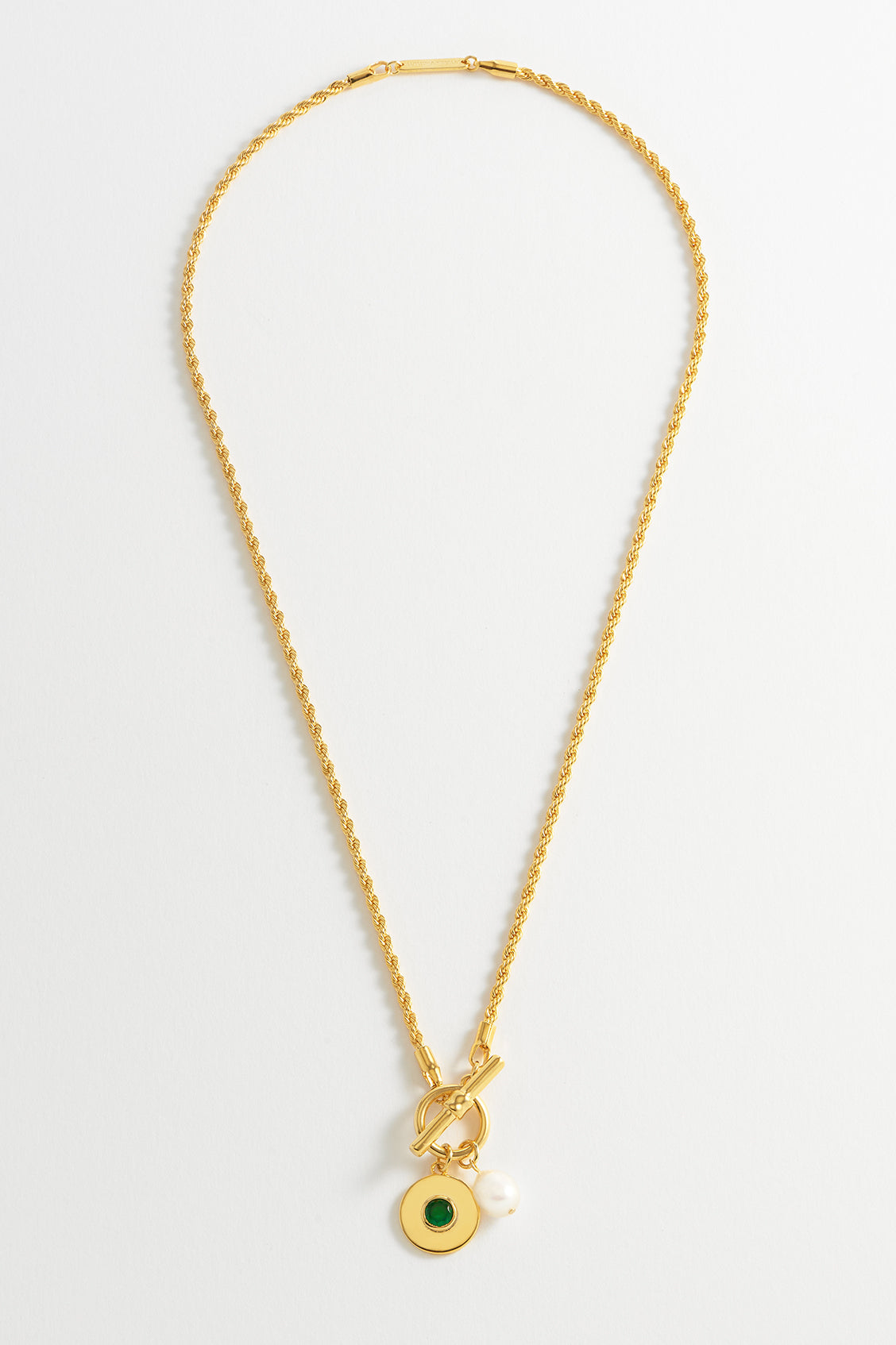 Elegant Pearl CZ T-Bar Rope Necklace for Women - Perfect for Weddings, Parties & Everyday Wear