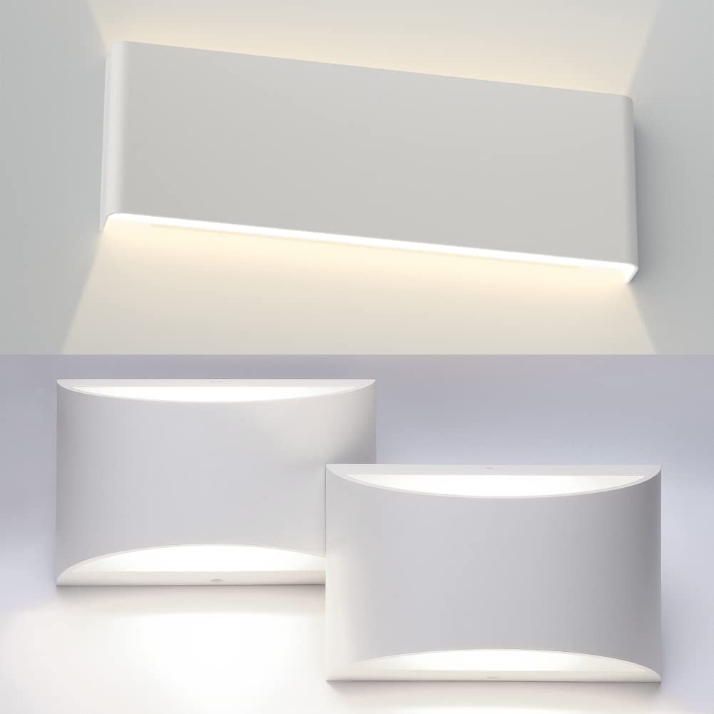 Aipsun Modern Aluminum LED Wall Sconce - Indoor Wall Lighting Fixture for Living Room, Bedroom, Hallway & Corridor - Dimmable Energy Saving Light for Home Decor