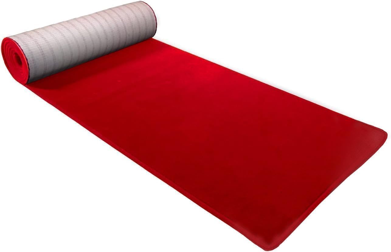 BannerBuzz Hollywood Red Carpet Runner - Non-Slip Aisle Rug for Weddings, Events & Parties (3'x6') | Indoor/Outdoor Step & Repeat Backdrop for Christmas, Birthdays, Movies & Office Decor