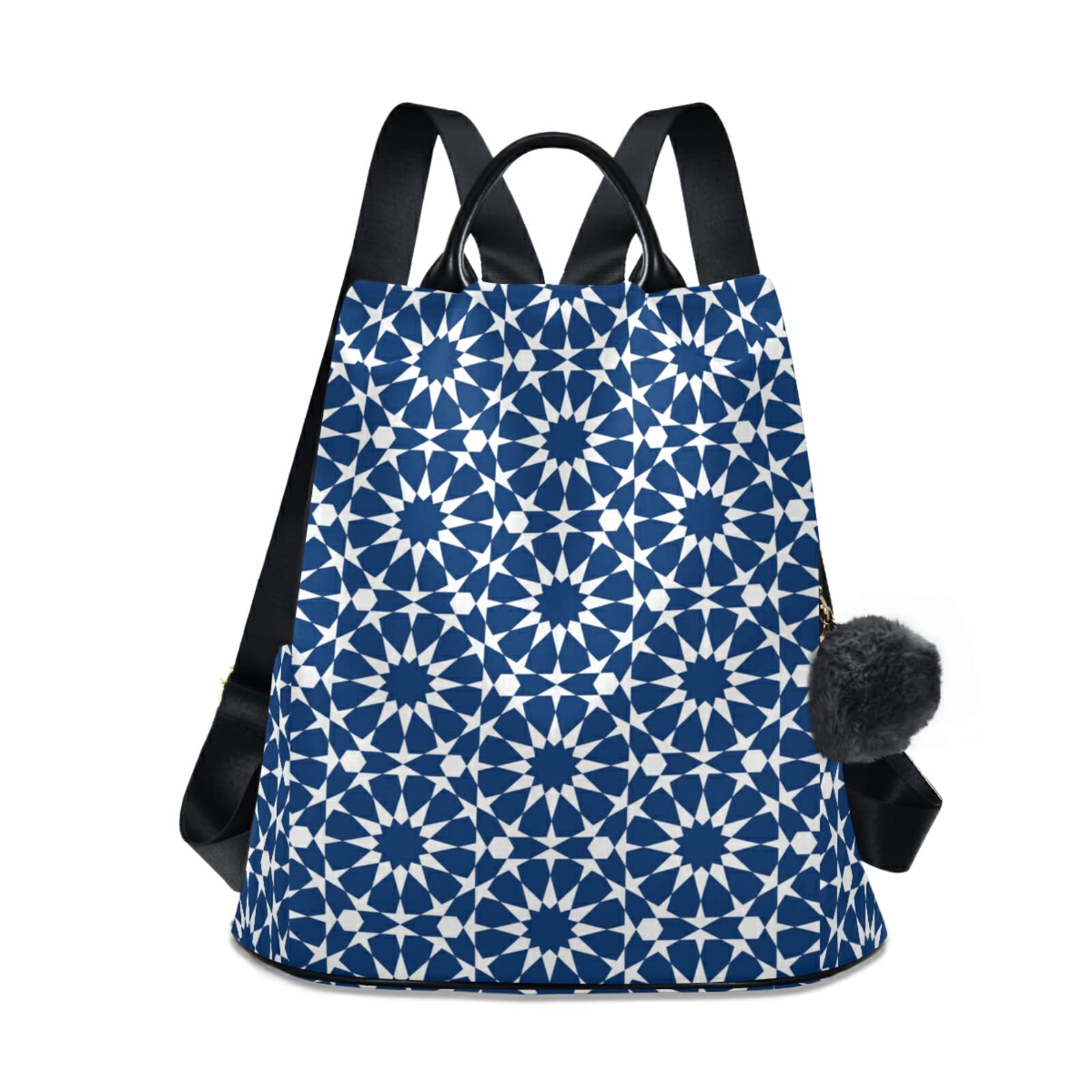 Stylish Moroccan Pattern Anti-Theft Backpack Purse for Women - Medium Size Travel Daypack, College School Bag & Casual Shoulder Bag | Perfect for Daily Commute, Campus Life, Weekend Getaways and Urban Adventures