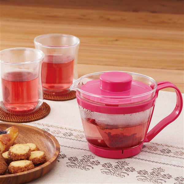 Iwaki Microwave Safe Glass Pot with Tea Strainer - Heat Resistant Borosilicate Glass for Tea Brewing, Coffee Making & Food Reheating