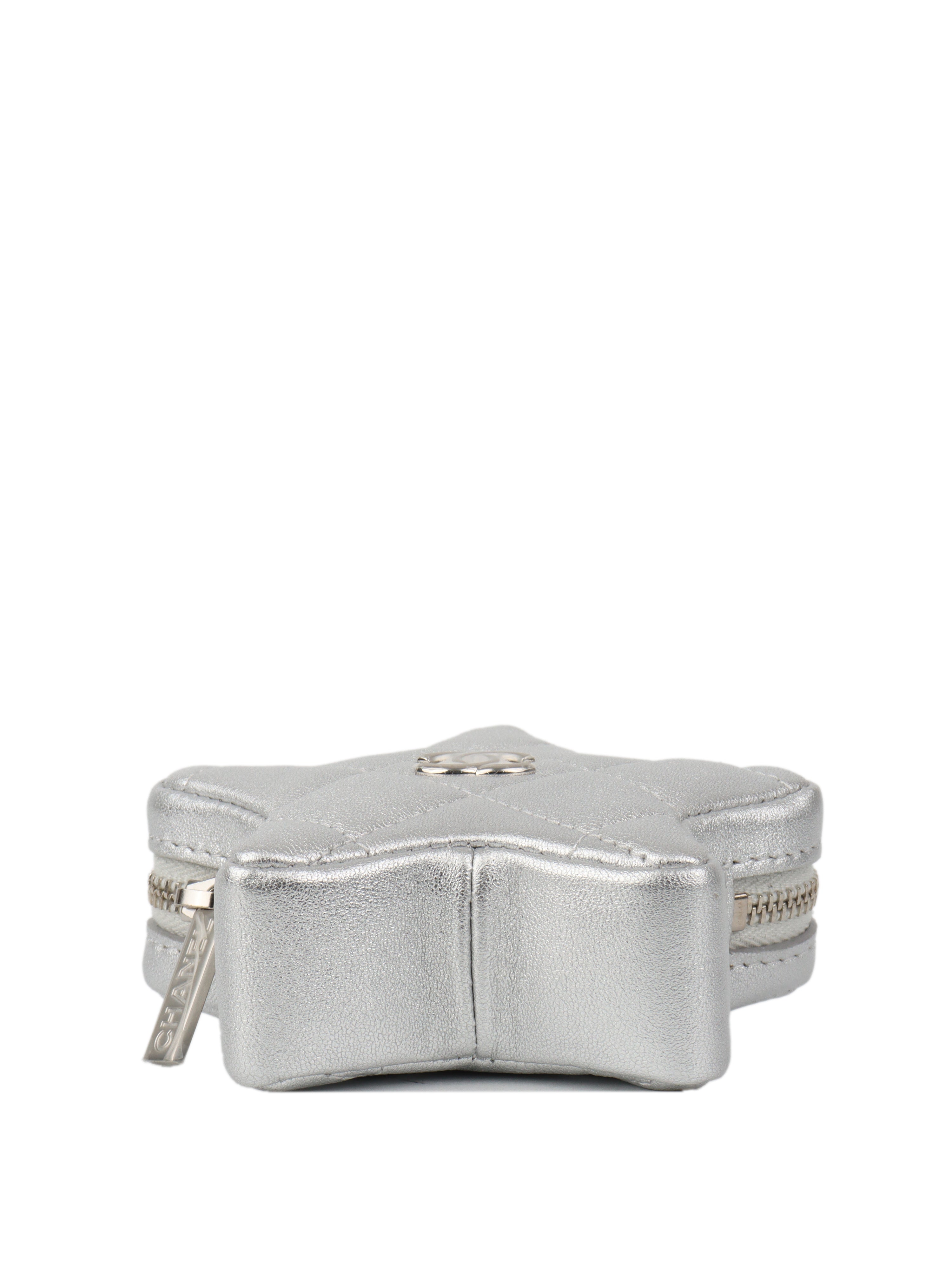Chanel Silver Star Pouch - Luxury Designer Clutch Bag for Women | Perfect for Evening Parties, Weddings & Special Occasions