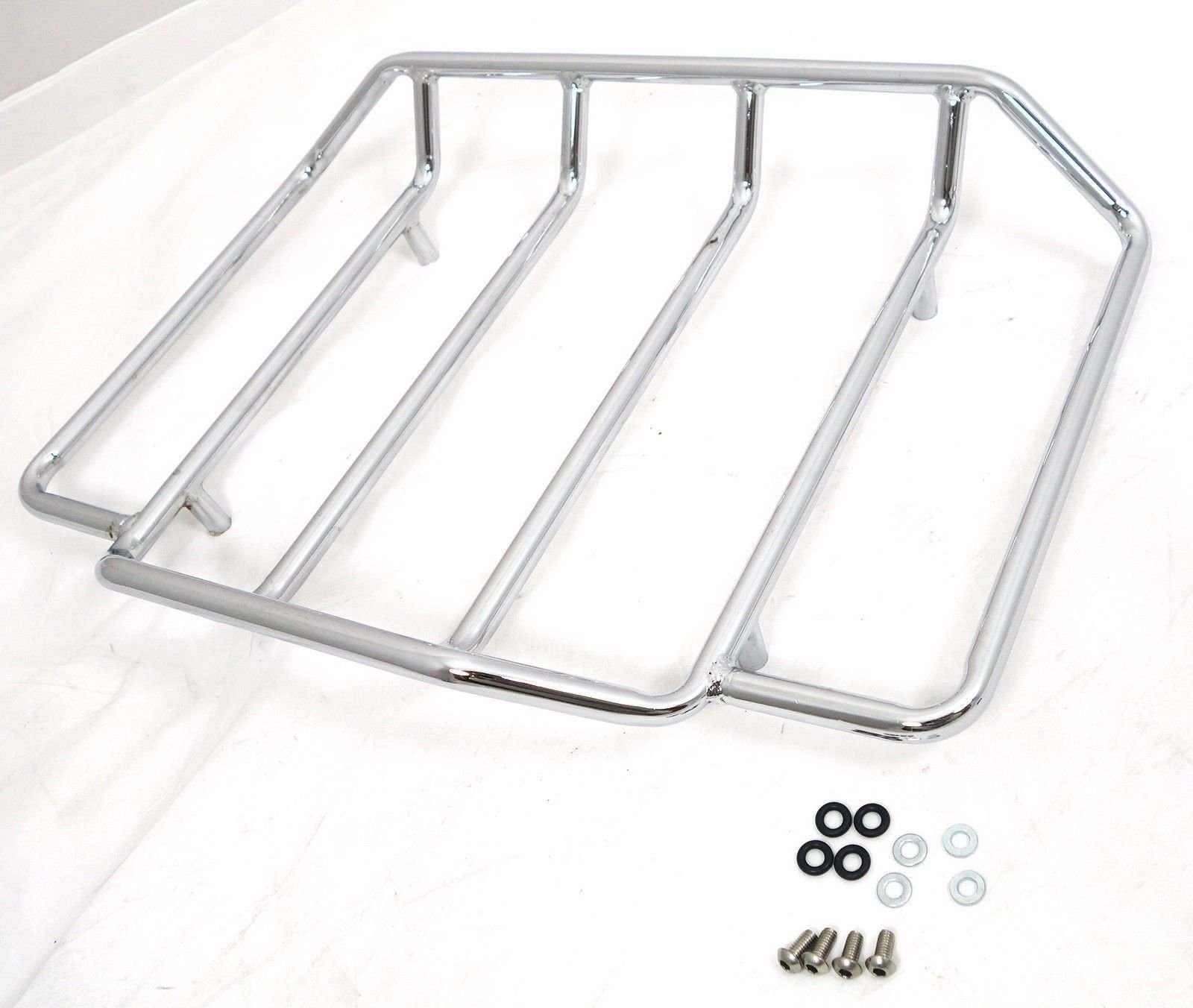 ECOTRIC Chopped Tour Pack Trunk for 1997-2008 Harley Davidson Touring Electra Glide & Road King - Compatible with Backrest & Top Rack | Perfect for Long-Distance Motorcycle Trips & Storage