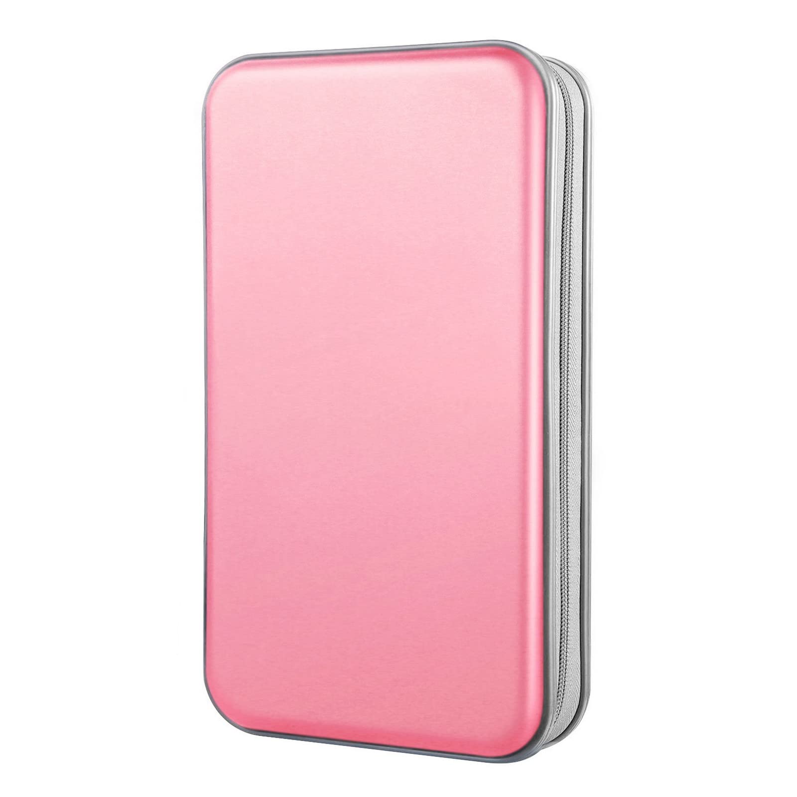 Bivisen 96 Capacity CD/DVD Storage Case Holder - Light Pink Organizer Binder Wallet for Car, Home & Travel | Compact Disc & Movie Storage Solution for Road Trips, Office & Entertainment Centers