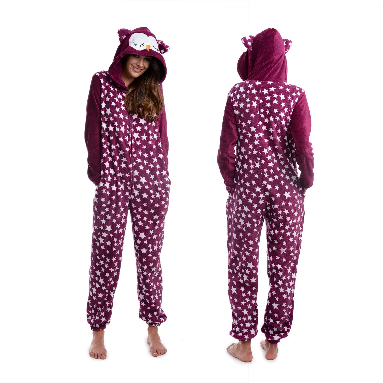 Body Candy Women's Animal Hooded Plush Critters Owl - Soft Cozy Fleece Hoodie with Owl Design for Women, Perfect for Lounge Wear, Casual Outfits & Winter Fashion