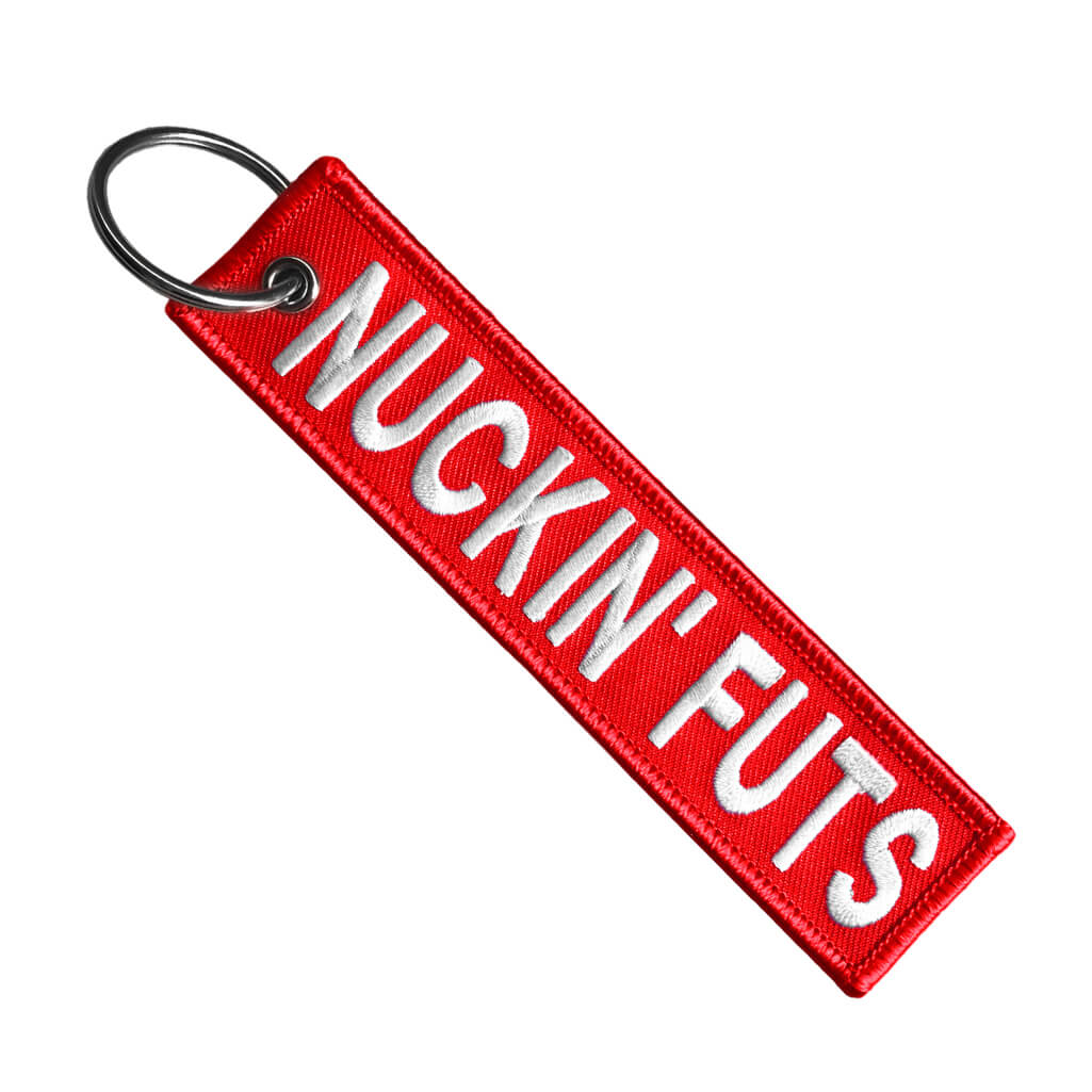 Nuckin Futs Red Motorcycle Keychain - Durable & Stylish Key Ring for Bikers, Riders & Motorcycle Enthusiasts - Perfect for Harley, Honda, Yamaha & More
