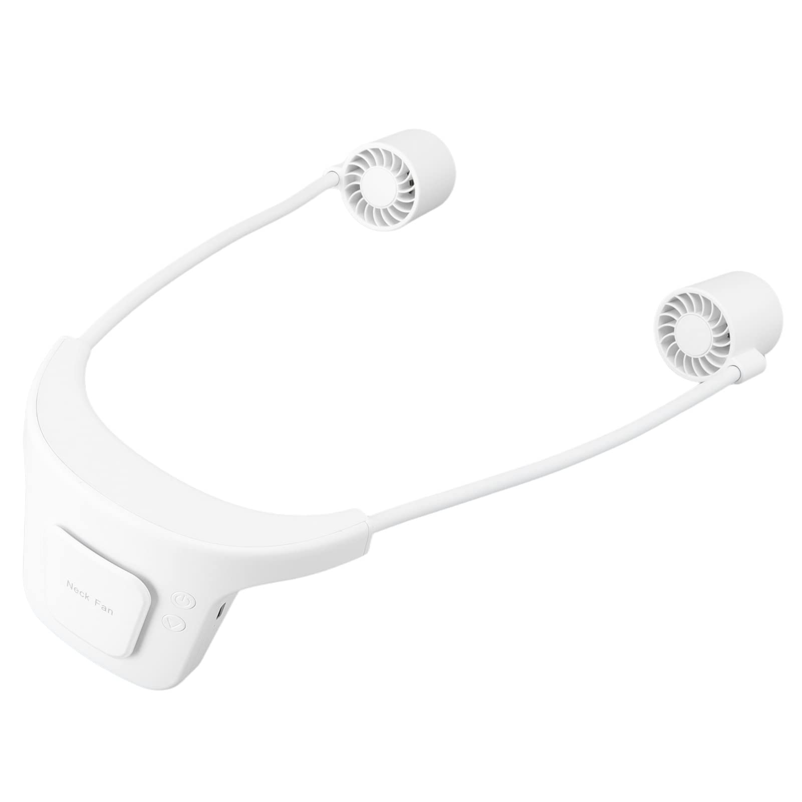 CHICIRIS Bladeless Neck Fan - Portable Rechargeable Personal Cooling Fan with 3 Speed Settings, 3 Air Outlets, Front/Rear Hanging Design (White) - Perfect for Outdoor Activities, Travel, Sports, and Office Use