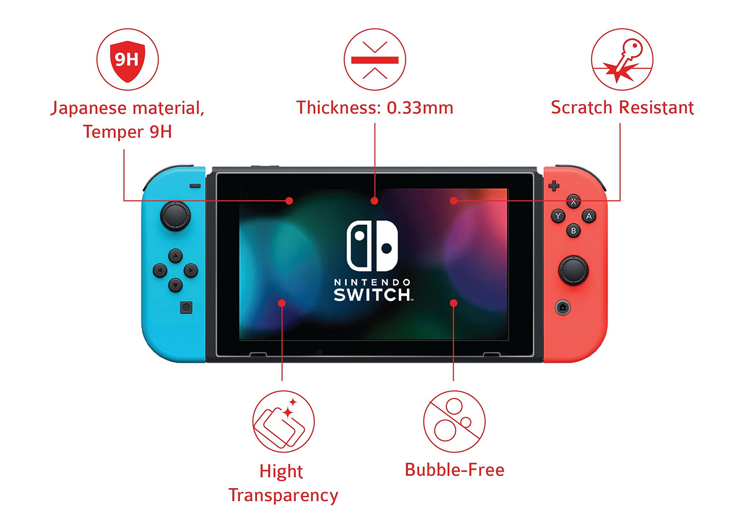 Snakebyte Tough Kit - Protective Accessory Set for Nintendo Switch with Hard Case, H9 Screen Protector, Cleaning Cloth & Thumb Grips - Black - Perfect for Gaming, Travel & Storage