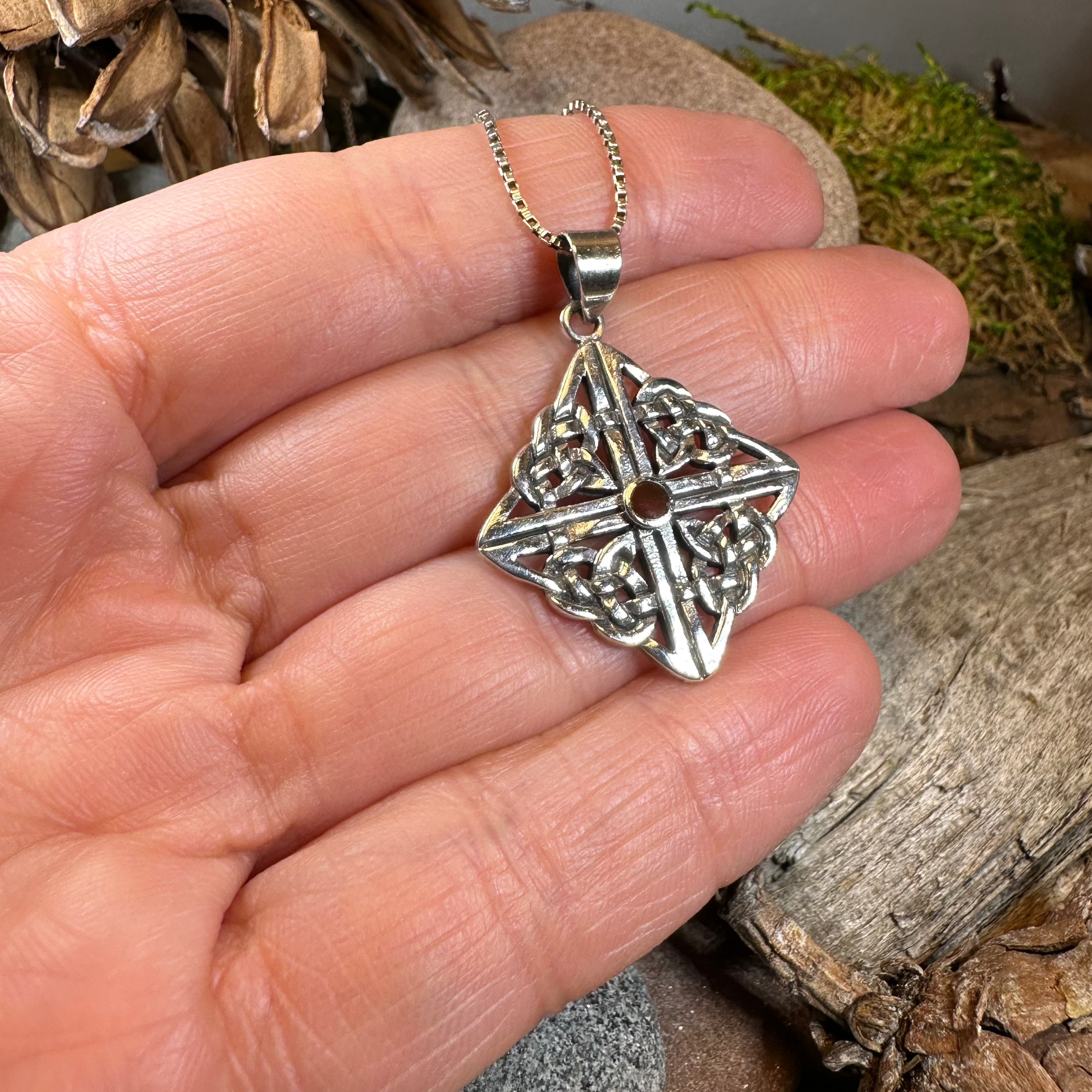Asthore Celtic Knot Necklace - Sterling Silver Irish Love Pendant for Women - Perfect for Valentine's Day, Anniversary & Everyday Wear