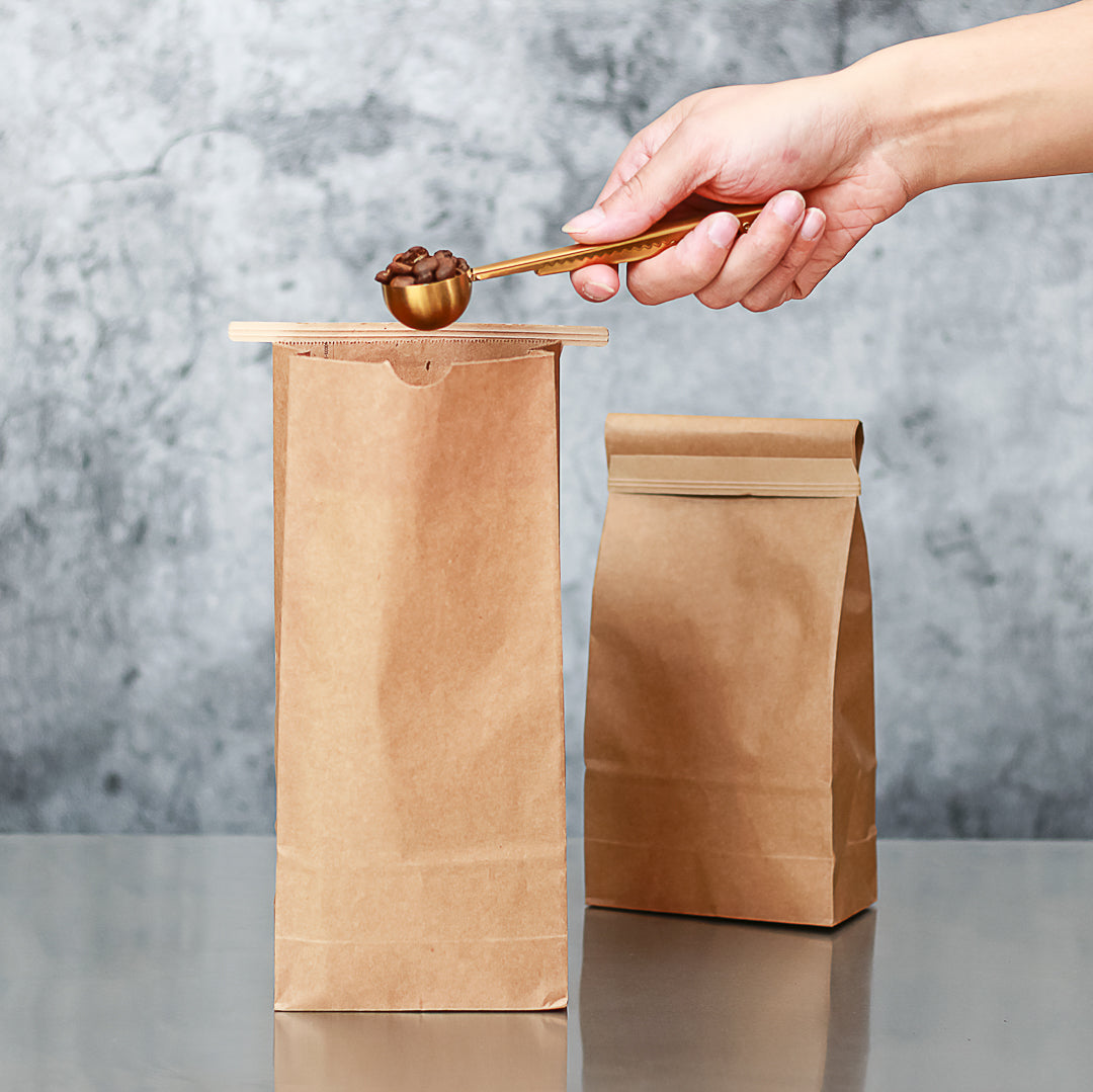 Eco-Friendly Kraft Paper Bakery Bags with Tin Tie Closure - 4.75