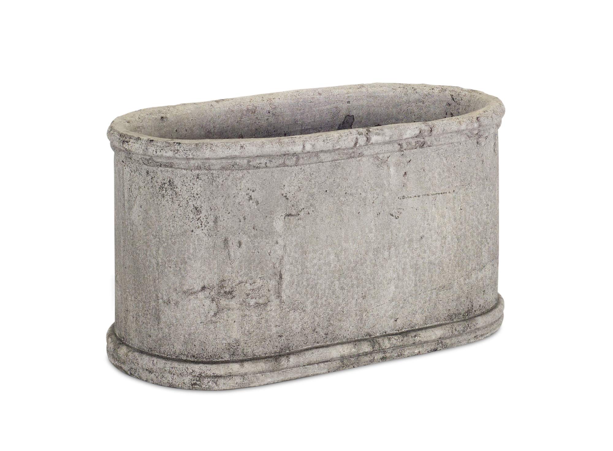 Diva At Home 10 Inch Ceramic Oval Container with Lid - Elegant Decorative Storage for Bathroom, Kitchen, or Office Organization