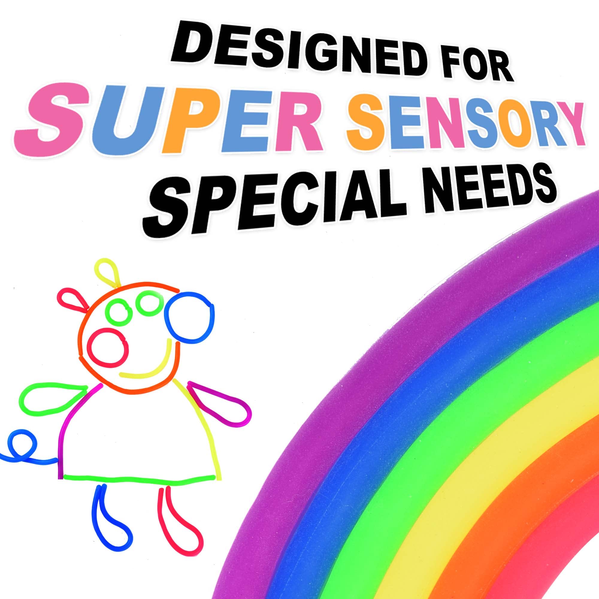 Stretchy String Noodles 30 Pack - Sensory Fidget Toys for Kids, Stress Relief & Focus Tools - Perfect for Classroom Rewards, Birthday Party Favors, Treasure Box Prizes & ADHD Anxiety Relief (Great for School, Home & Travel Use)