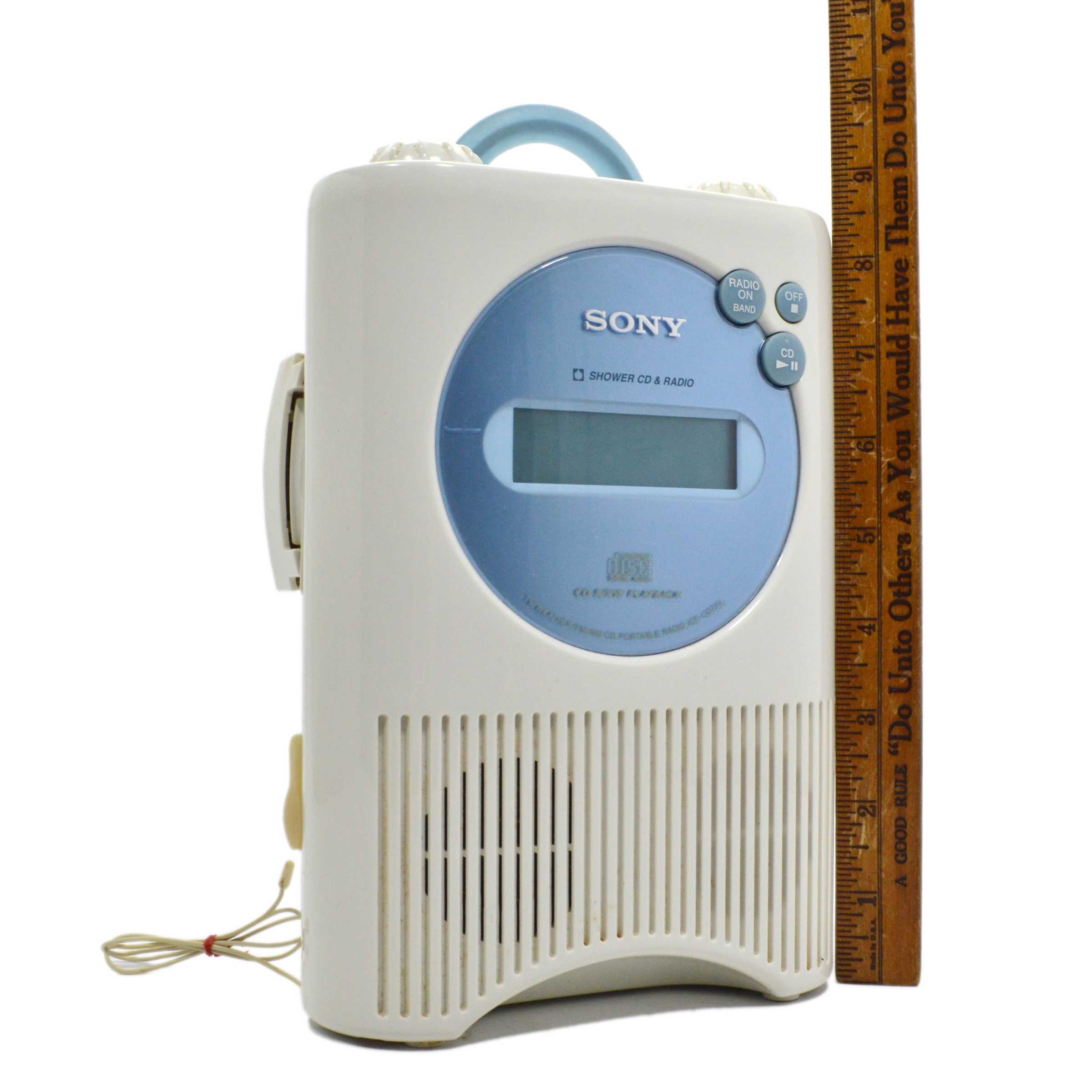 Refurbished SONY ICF-CD73V Shower CD Radio Player - White | Tested & Working | Perfect for Bathroom, Kitchen, or Outdoor Use