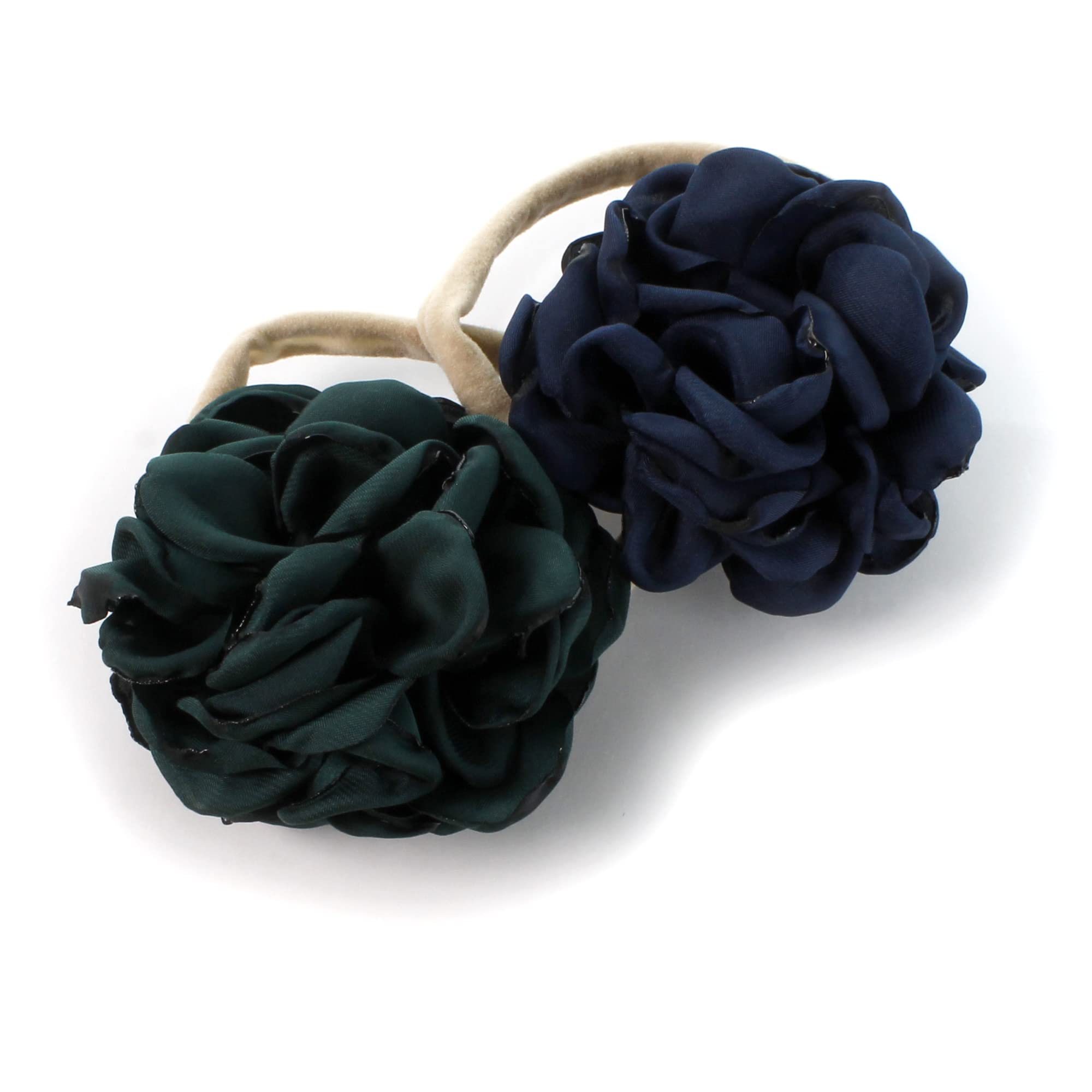 Lello Baby Girl Ruffle Headbands Set of 2 - Rose Nylon Elastic Hair Accessories for Toddlers & Kids | Perfect for Parties, Photos, and Everyday Wear (Multiple Colors Available)