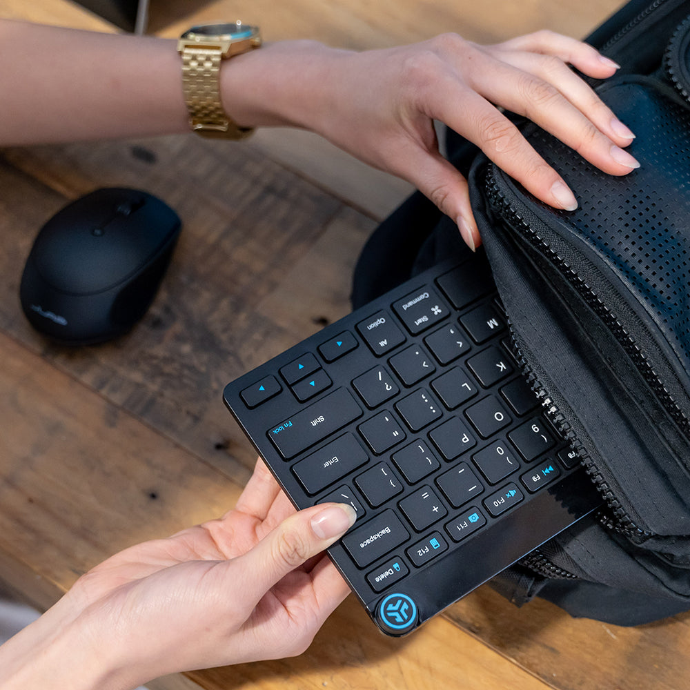 GO Wireless Keyboard Black - Ergonomic Bluetooth Keyboard for PC, Laptop, Tablet - Perfect for Home Office, Gaming & Remote Work