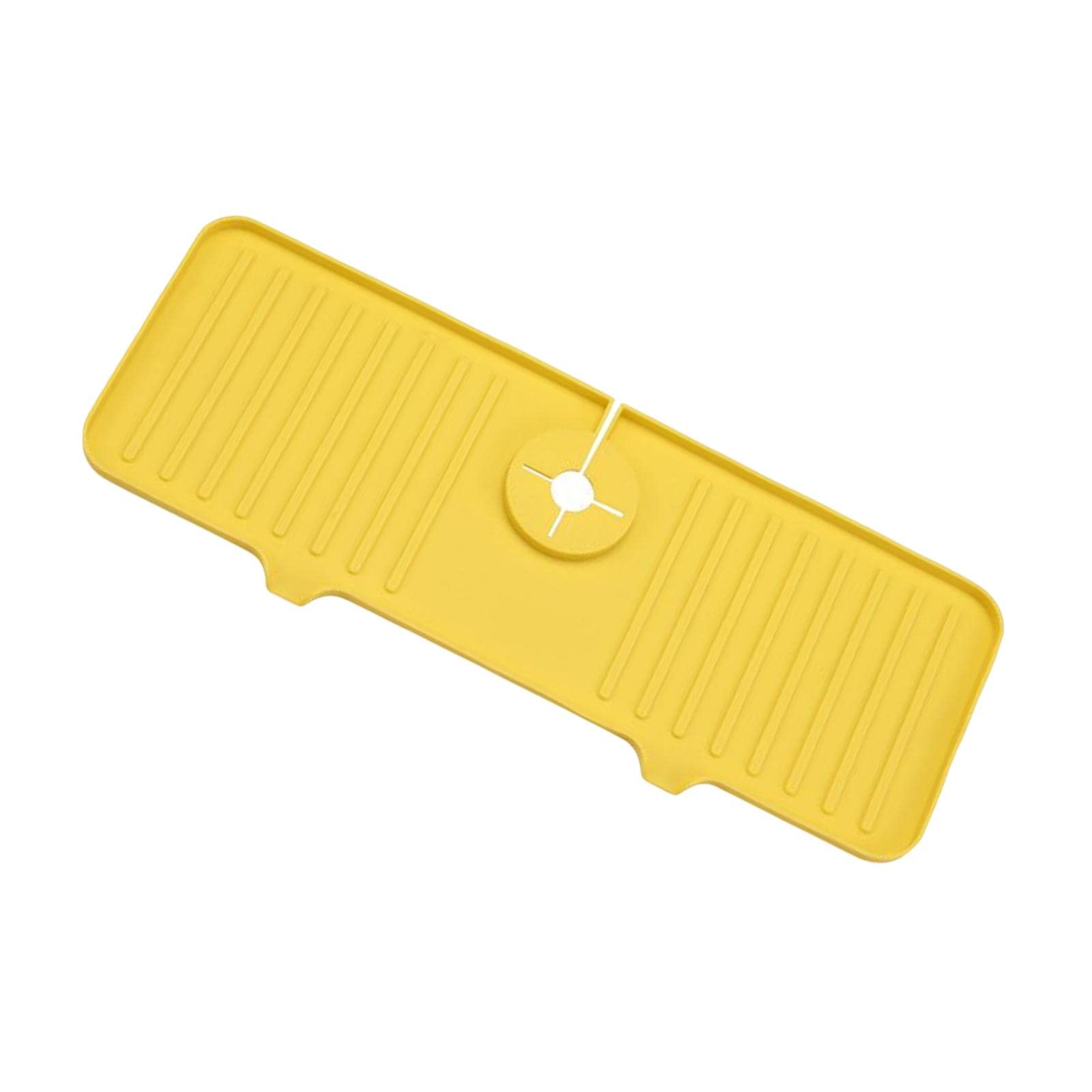 **Gazechimp Reusable Non-Slip Sink Splash Mat – Fast Drying, Absorbent, Washable Countertop Mat for Kitchen & Bathroom – Yellow**    *(Perfect for Preventing Water Splashes Near Sinks, Countertops, and Stoves – Easy to Clean & Durable!)*
