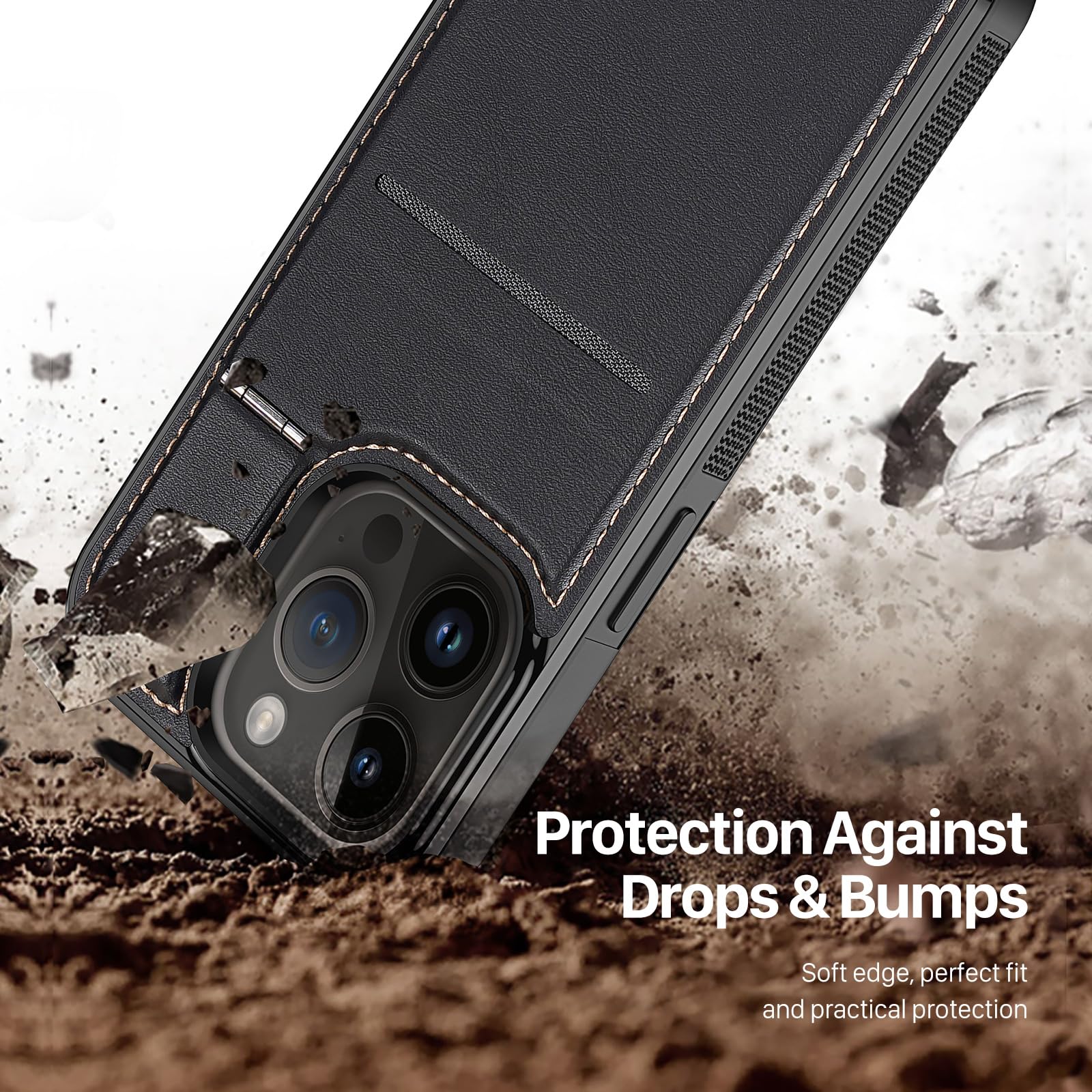 DUX DUCIS Leather iPhone 15 Pro Max Case (6.7