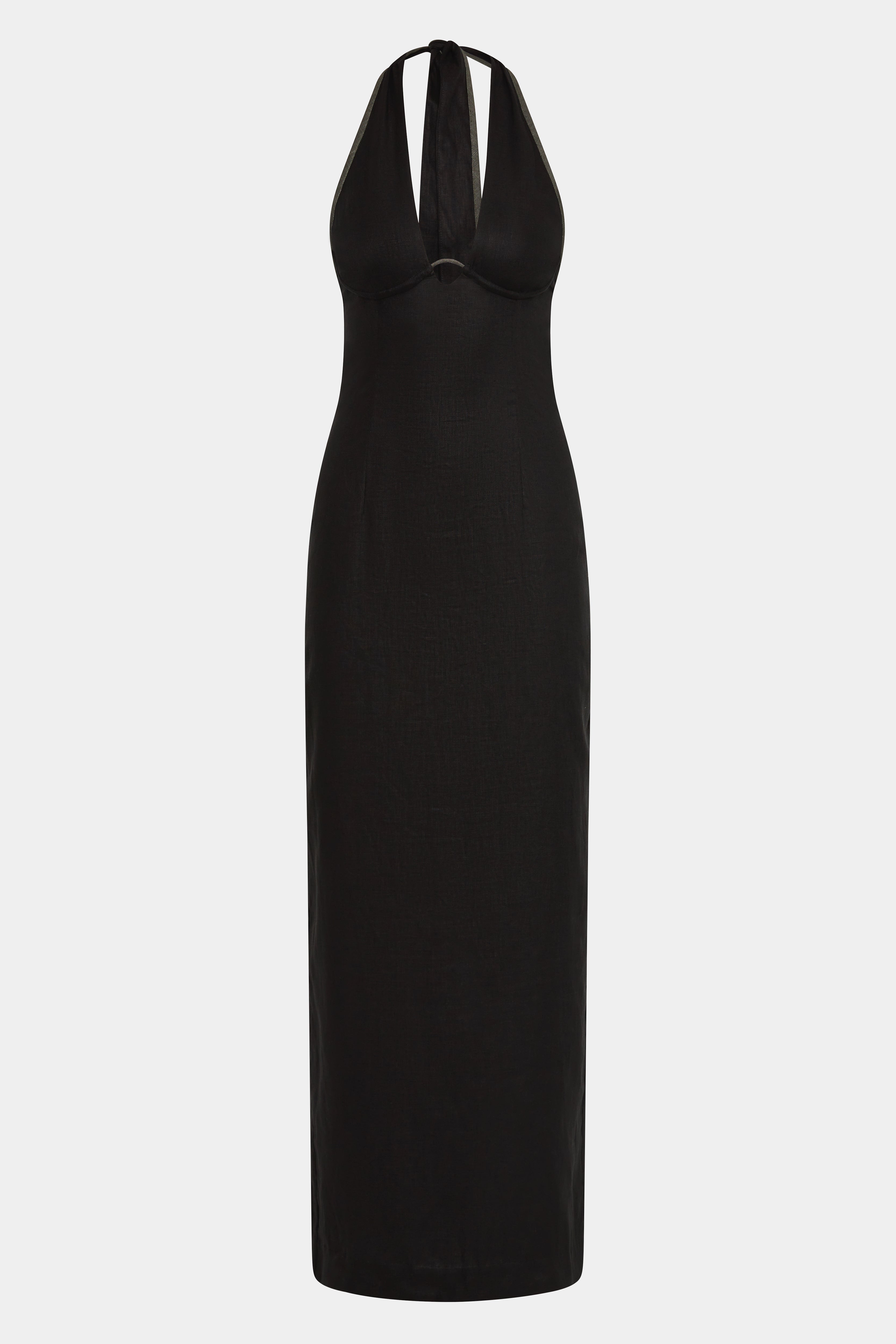 Violet Halter Midi Dress for Women - Flowy Summer Dress with Side Slits, Beach Wedding Guest Dress, Perfect for Vacations & Date Nights
