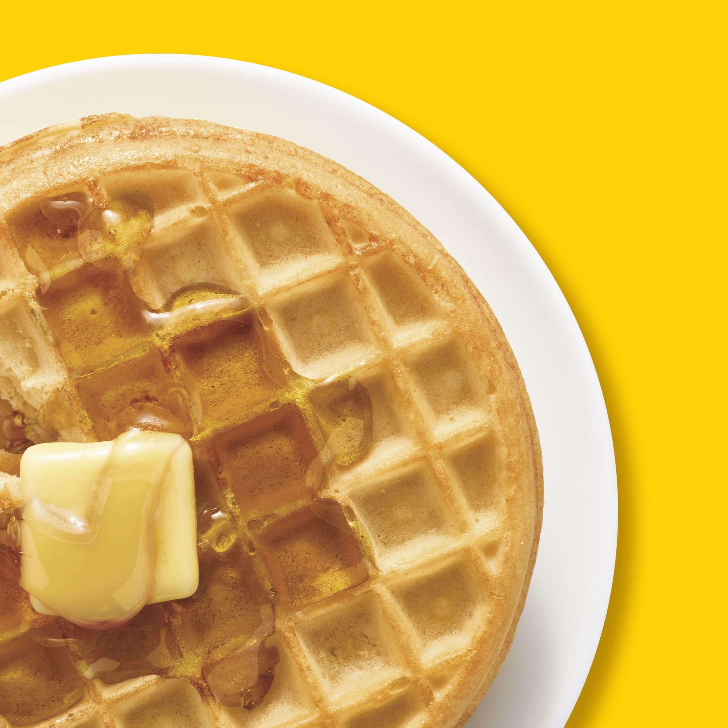 Eggo Frozen Waffles - Buttermilk Flavor, 12.3oz Box (10 Waffles) | Quick & Easy Breakfast Food for Busy Mornings, Kids' School Breakfast or Weekend Brunch