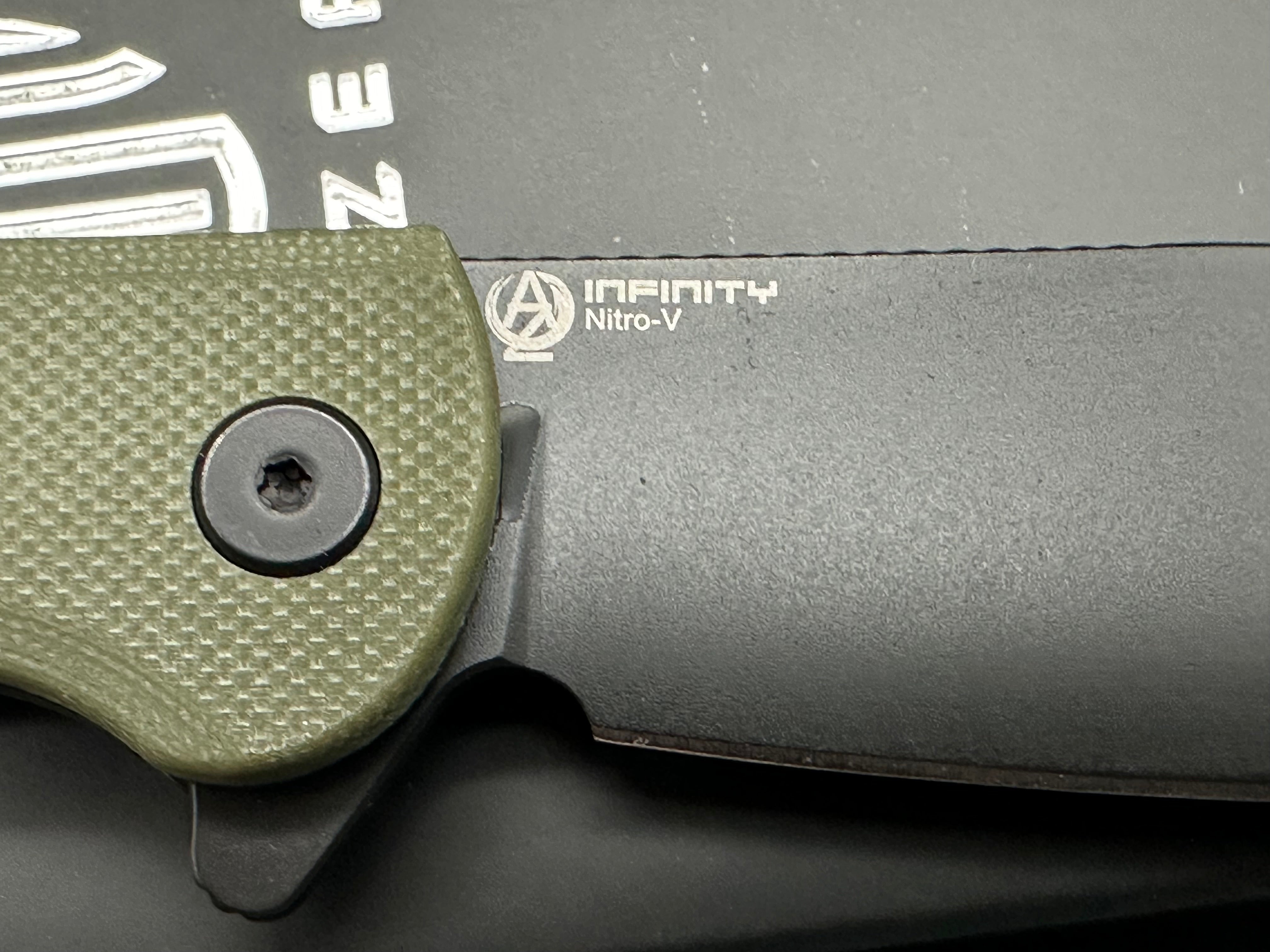 Kizer INFINITY NITRO V Folding Knife - Black Blade, Green G10 Handle - EDC Pocket Knife for Camping, Hiking & Outdoor Activities