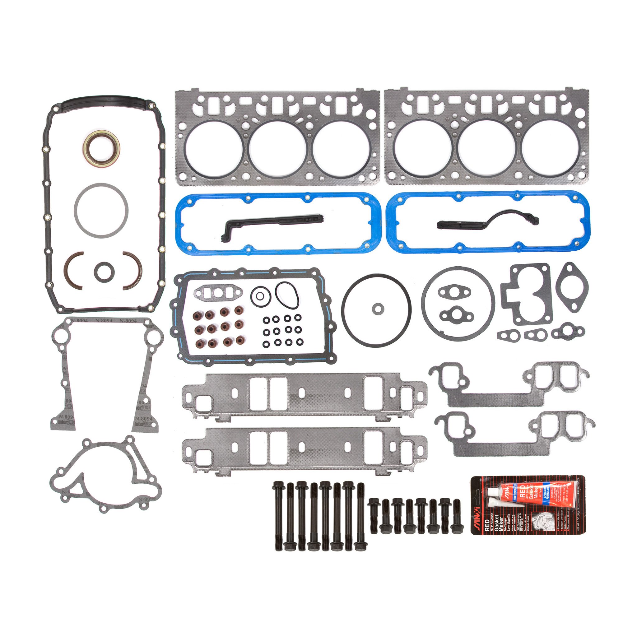 MA-4216924949 Full Gasket Set with Head Bolts - Compatible with 1998-2003 Dodge B1500, Dakota, Durango, Ram 1500 3.9L OHV V6 Engine - Perfect for Engine Rebuild & Repair Kits
