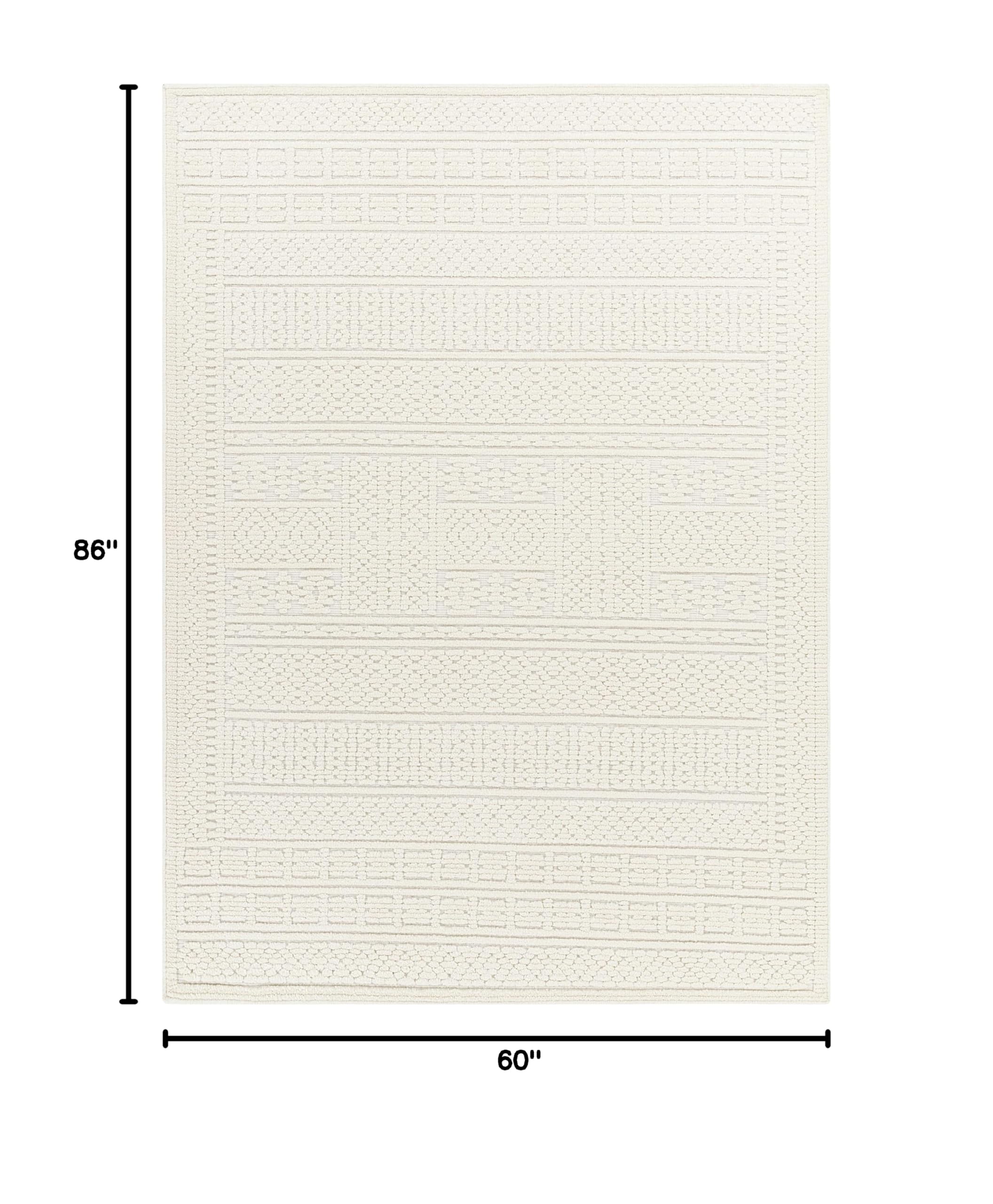 Livabliss Lyna Solid Washable Area Rug 5' x 7'2