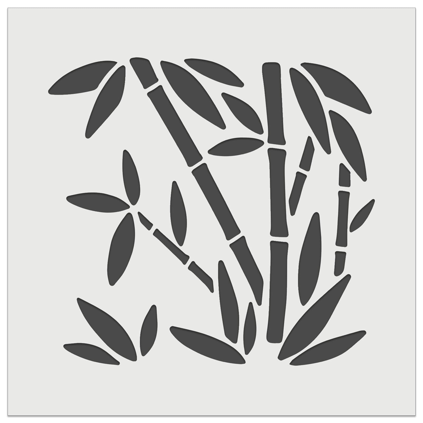 7 Inch Bamboo Wall Stencil for DIY Cookies & Crafts - Reusable Home Decor Template for Baking, Painting, and Wall Art Projects