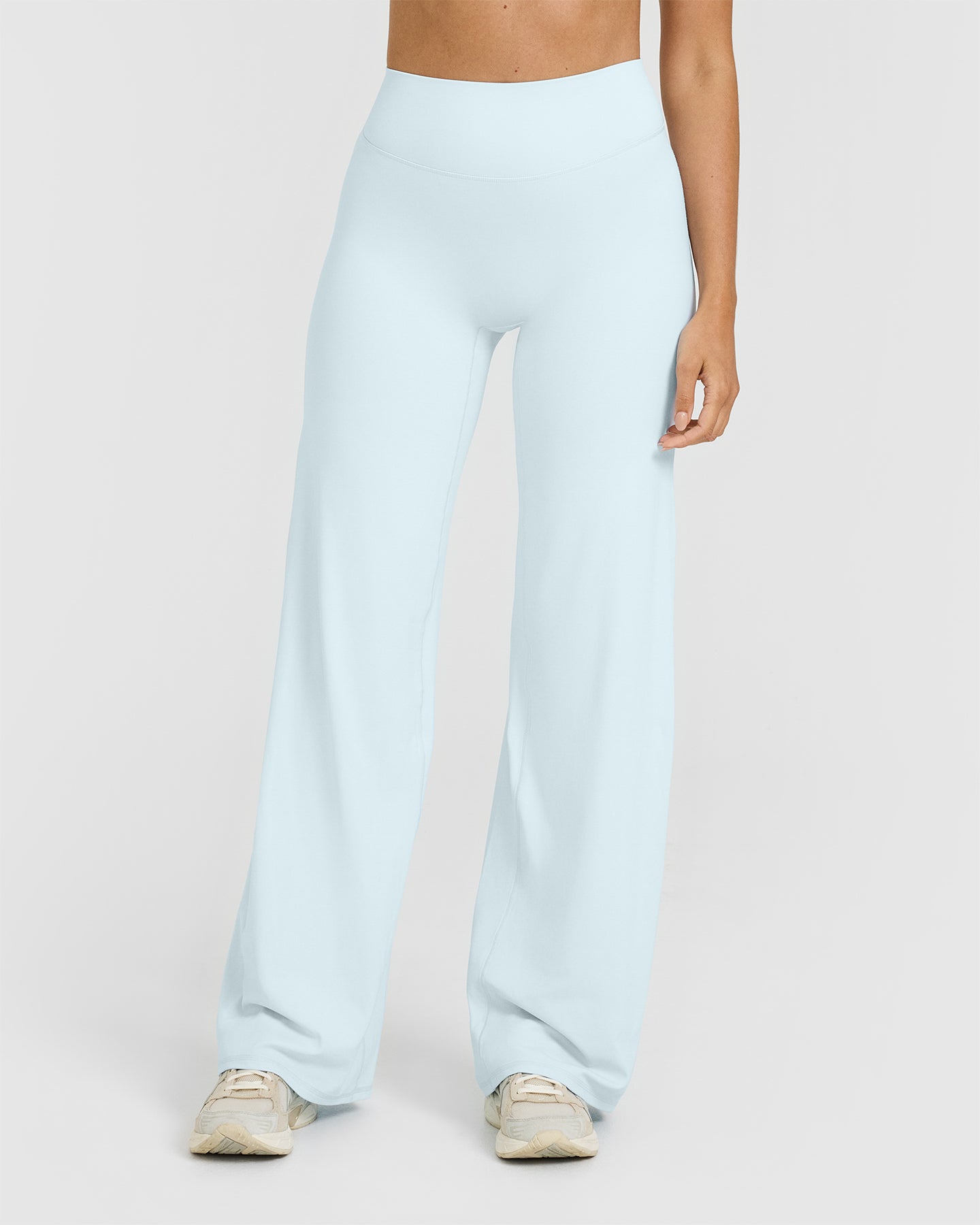 SoftMotion™ Straight Leg Yoga Pants for Women - Comfortable High Waisted Lounge Pants in Cloud Blue | Perfect for Yoga, Workouts & Relaxing at Home