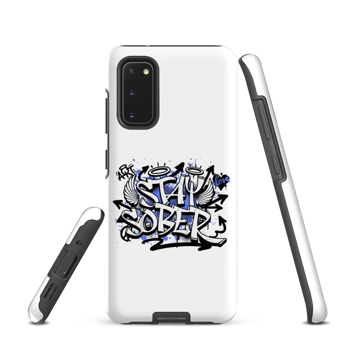Stay Sober Graffiti Samsung Phone Case - Trendy Protective Cover for Galaxy S21/S20/Note 20 - Perfect for Nightlife, Concerts & Urban Fashion