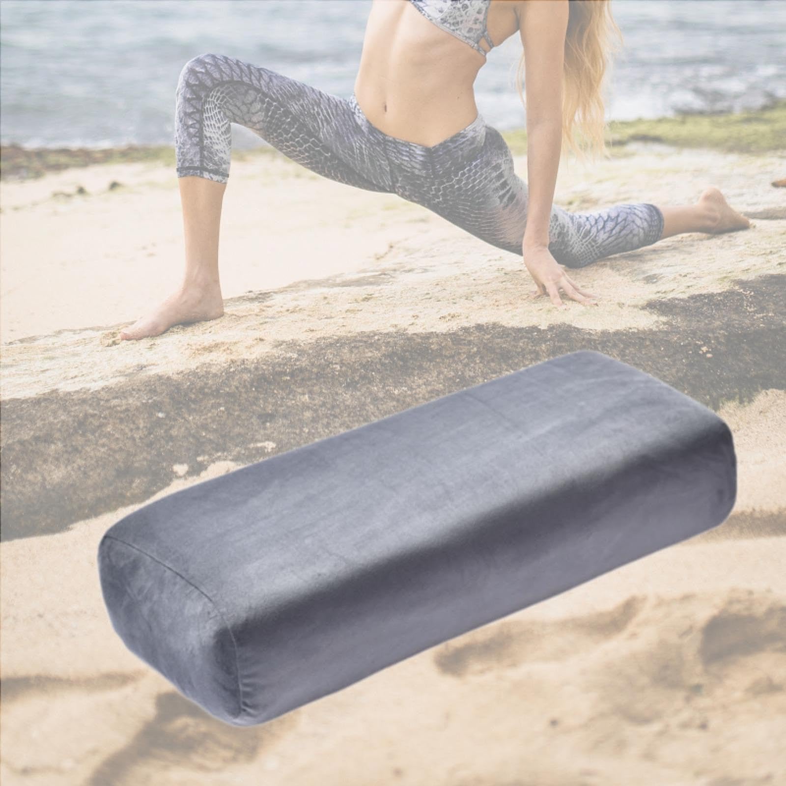 Premium Yoga Bolster Pillow - Rectangular Meditation Cushion with Carry Handle for Yoga, Pilates & Home Workouts - Support for Balance, Relaxation & Comfort