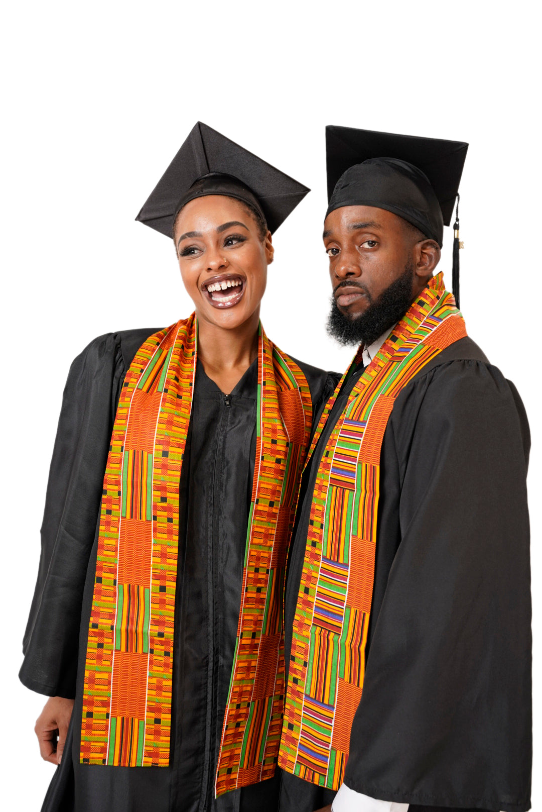 Authentic Kente African Print Graduation Stole/Sash DP0795S1 - Perfect for Graduation Ceremonies, Cultural Events & African Heritage Celebrations