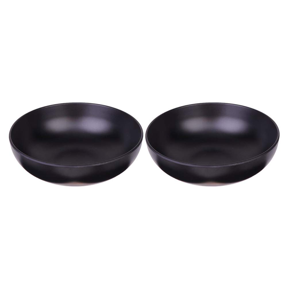 DOITOOL 2-Pack Vintage Japanese Style Melamine Ramen Noodle Bowls - 16oz Soup, Udon, Pasta, Salad & Cereal Serving Bowls - Durable & Lightweight for Home, Restaurant & Outdoor Use (Black)