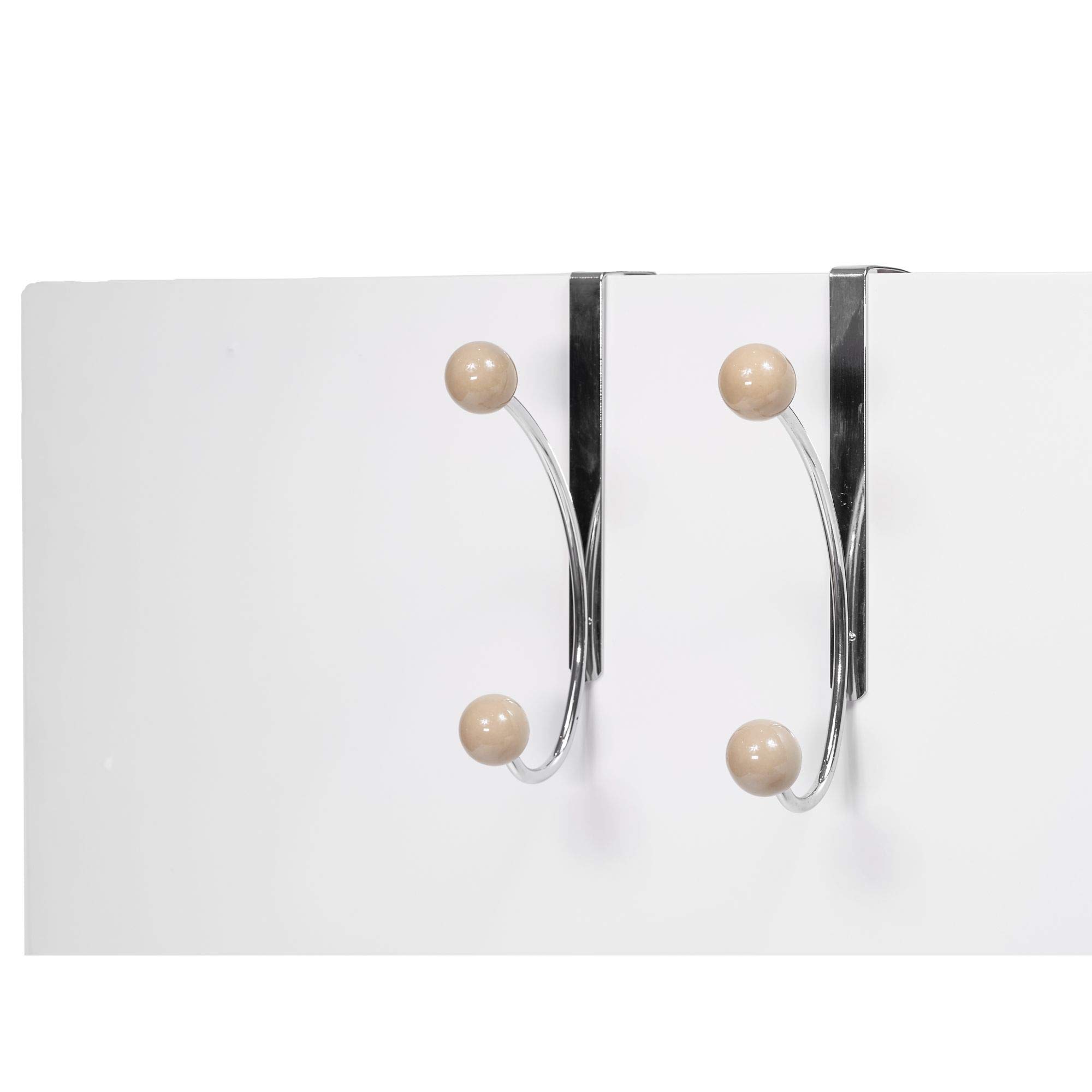 Elegant Home Fashions Mocha Door Hooks - Decorative Wall Hooks for Coats, Hats & Bags - Perfect for Entryway, Bedroom & Closet Organization