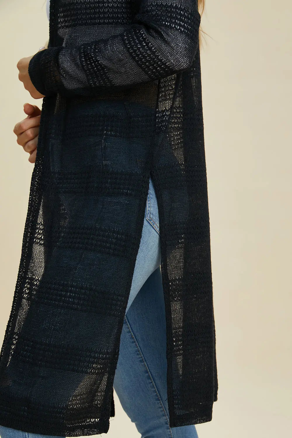 Double Take Full Size Open Front Longline Cardigan for Women | Soft & Cozy Knit Sweater | Perfect for Layering, Office Wear & Casual Outfits