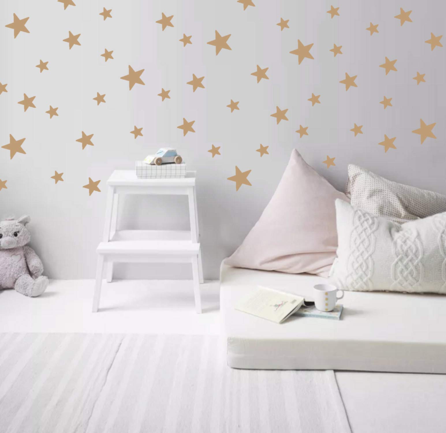 Star Wall Decals - Peel and Stick Wall Stickers for Nursery & Kids Room Decor | Easy DIY Wall Art for Baby Bedroom & Playroom