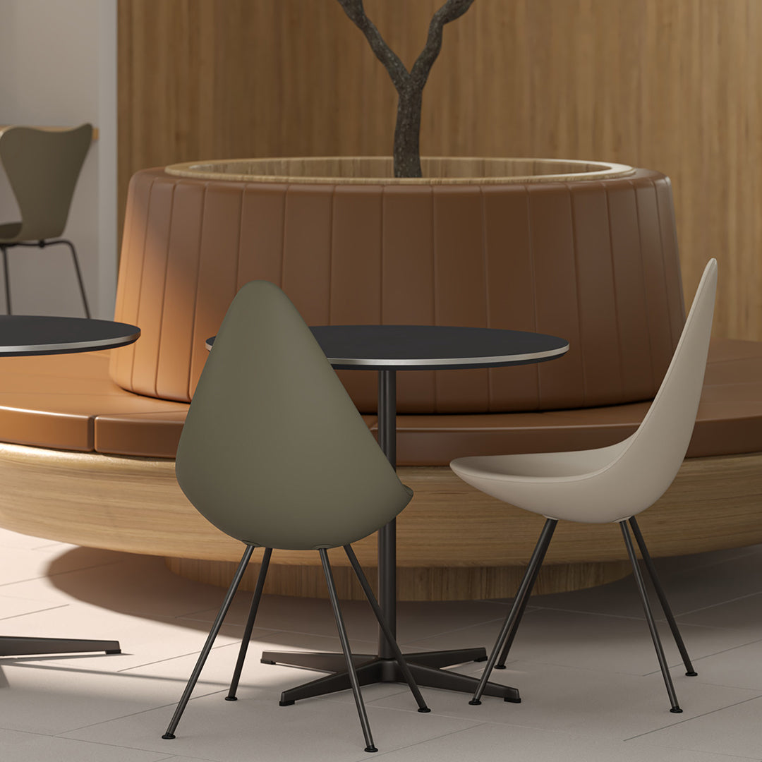 Drop Chair Plastic - Modern Lightweight Indoor/Outdoor Stackable Chair for Home, Office, and Patio Use