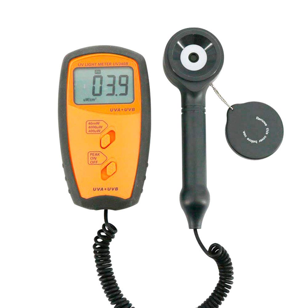 UV340B Digital UV Light Meter - Accurate UVA & UVB Measurement Tester with LCD Display | for Sun Protection, Tanning Beds & Laboratory Testing