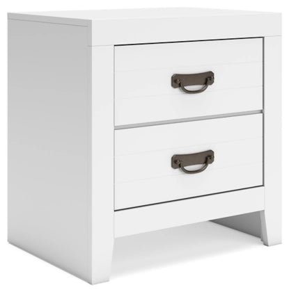 Binterglen Modern Panel Bedroom Set - Queen Size Bed Frame, Nightstand & Dresser - Elegant Wooden Bedroom Furniture for Home Decor - Perfect for Master Bedroom, Guest Room & Apartment