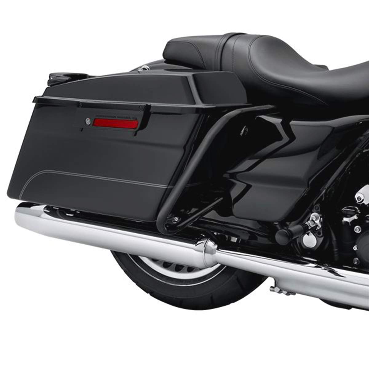 1997-2008 Harley Davidson Touring FLHR FLTR FLHX FLHT Saddlebag Support Guards & Engine Guard Kit - Black | Motorcycle Protection for Long Rides & Road Trips