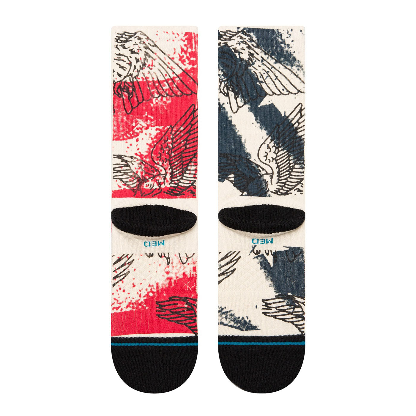 Premium Adult Crew Socks - The United Crew - Comfortable Cotton Red Socks for Men & Women - Perfect for Work, Sports & Everyday Wear