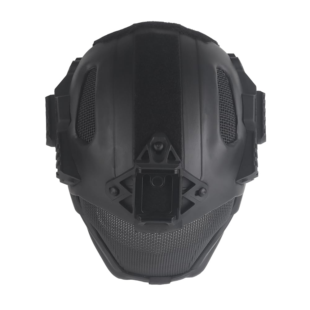 Tactical Airsoft Helmet with Built-in HD Headset & Anti-Fog Fan - High-End Paintball Full Face Mask for Outdoor Airsoft, CS Games & Military Simulation