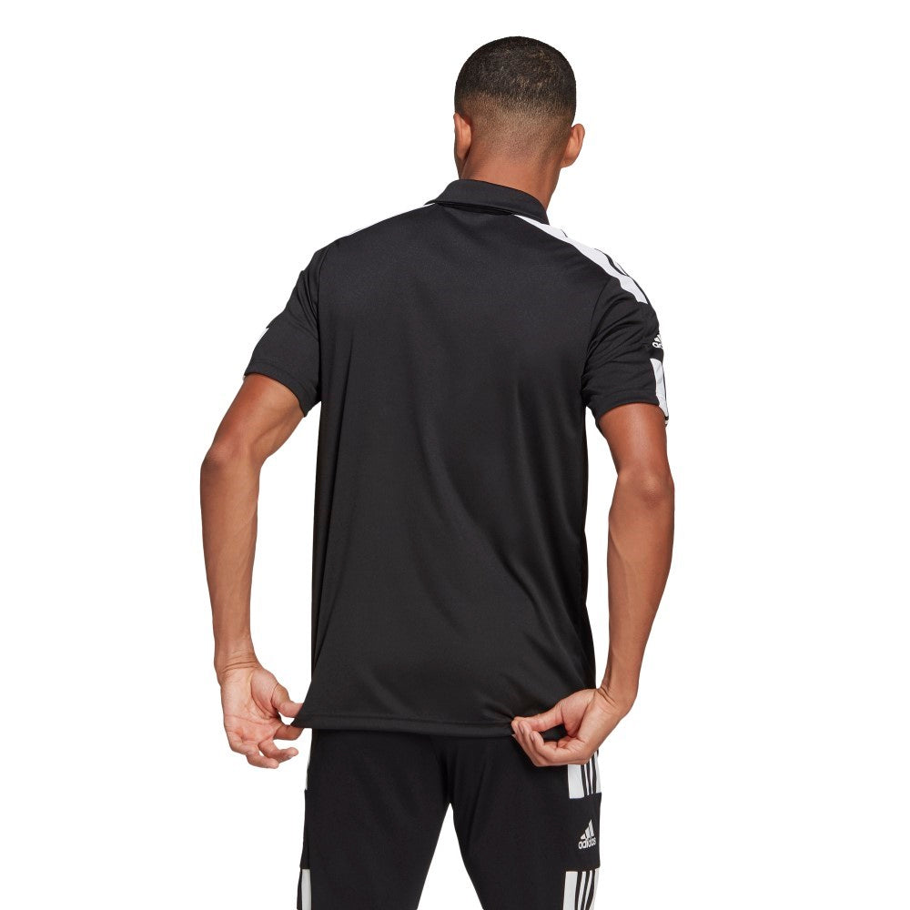Adidas Adult Squadra 21 Polo Shirt for Men & Women - Breathable Performance Golf & Casual Wear (Black/White) - Perfect for Sports, Work & Everyday Outfits