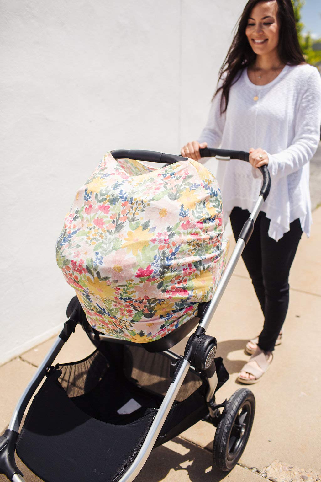 Lark Multi-Use Baby Cover - Universal Car Seat Cover, Nursing Cover & Stroller Canopy | Stretchy Breathable Fabric for All Seasons | Fashionable Designs with Easy Mom Access | Perfect for Travel, Shopping & Outdoor Activities