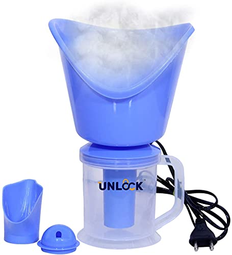 UNLOCK 3-in-1 Steamer Vaporizer for Cold & Cough Relief - Nasal Steam Inhaler with Nozzle | Portable Nebulizer for Sinus Congestion, Allergy Relief & Respiratory Comfort at Home or Travel