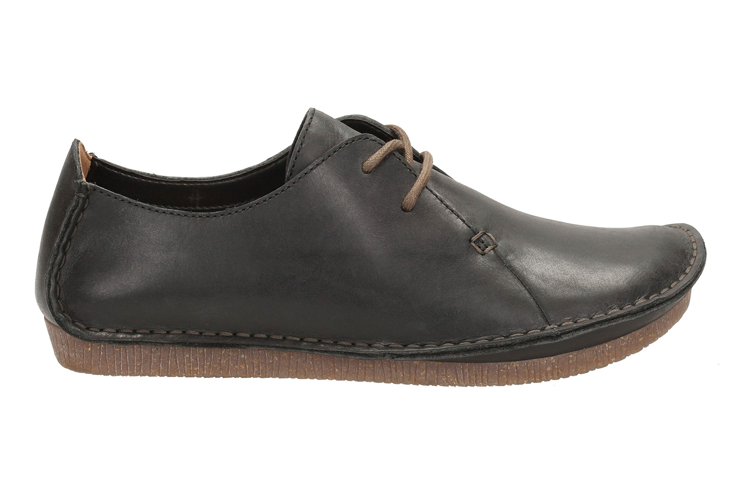 Clarks Women's Black Leather Derby Shoes Size 6.5 - Comfortable & Stylish for Work, Office & Casual Wear