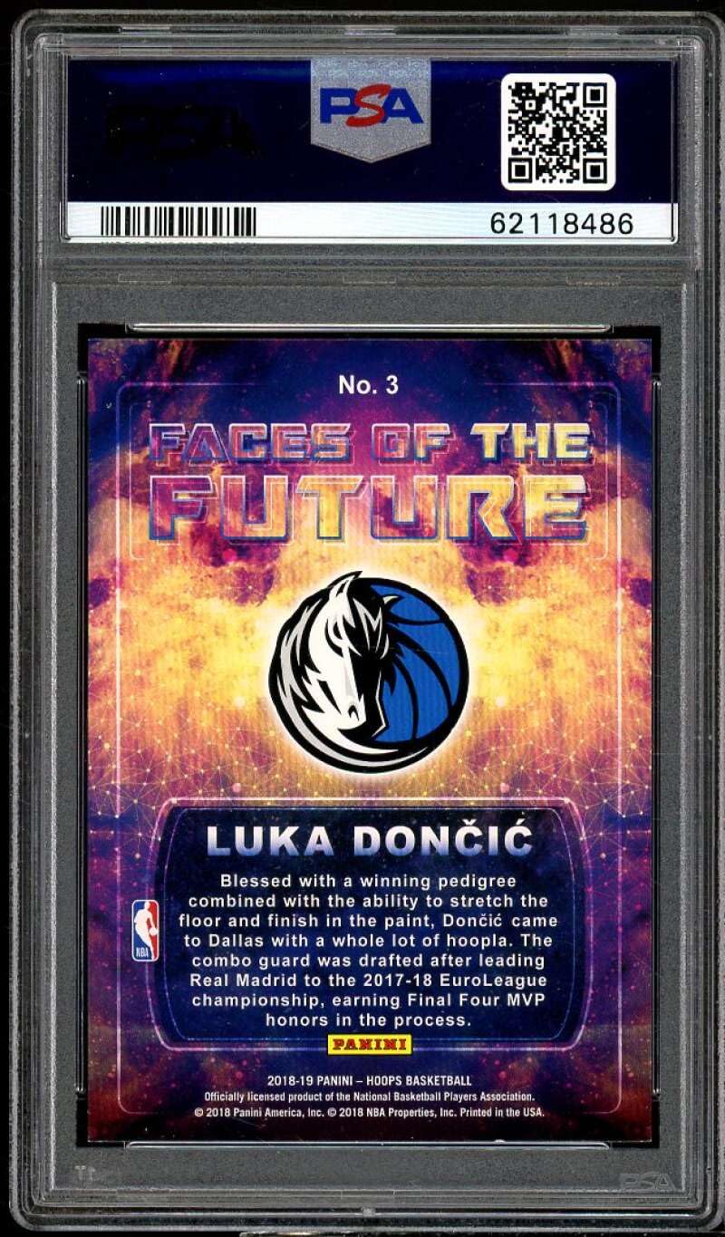 2018-19 Panini Donruss Optic The Rookies #3 Luka Doncic Rookie Card PSA 9 - Perfect for Basketball Card Collectors, Sports Memorabilia Enthusiasts & NBA Fans