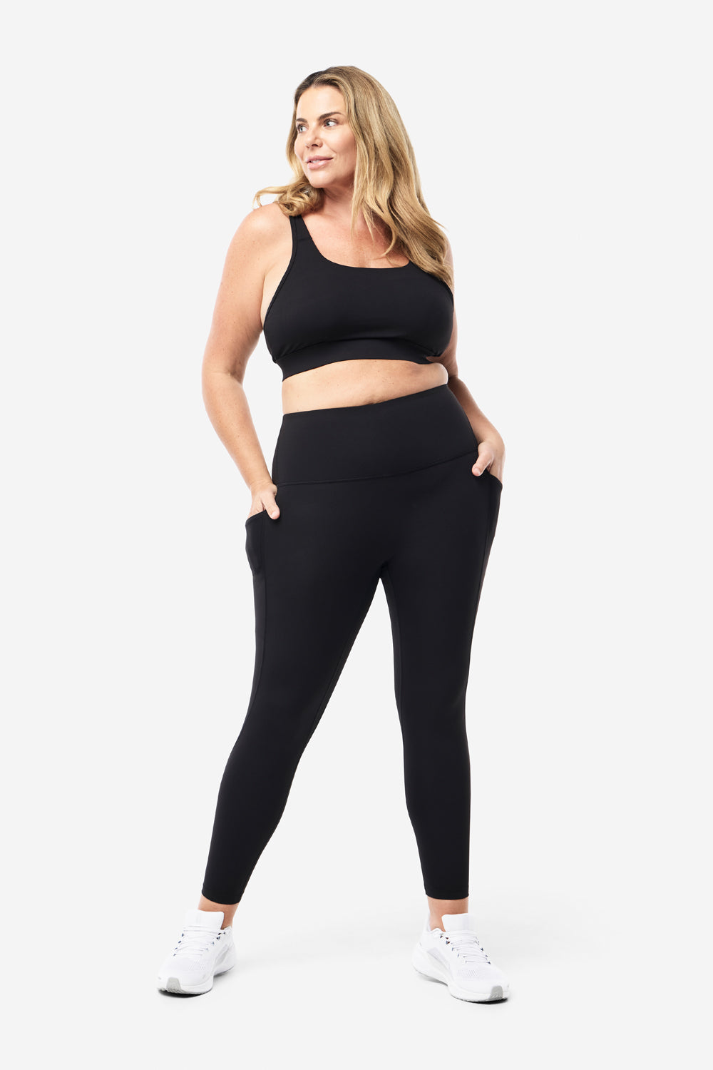 Core Pocket Base No Chafe Legging - Black | Anti-Chafing Workout Leggings for Women | Perfect for Running, Yoga & Gym