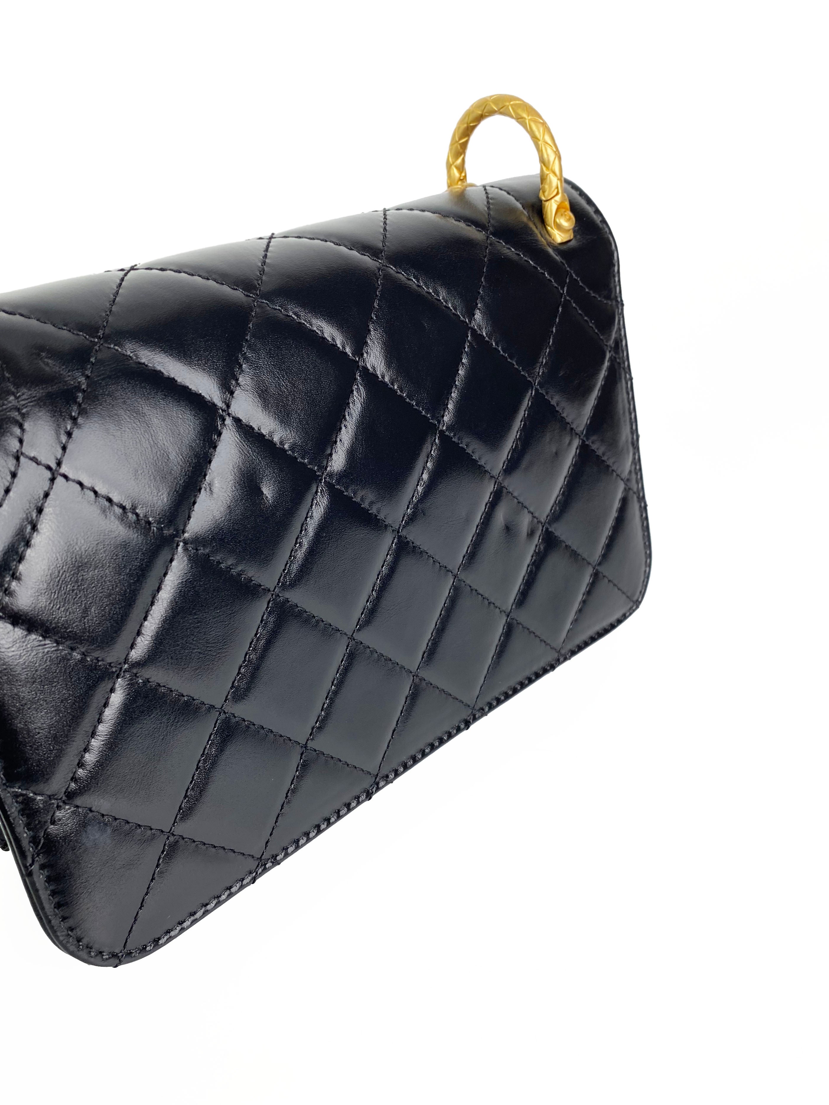 Chanel Small Black Square Flap Bag with Gold Handles - Luxury Designer Crossbody Purse for Women | Perfect for Evening Parties, Date Nights & Special Occasions