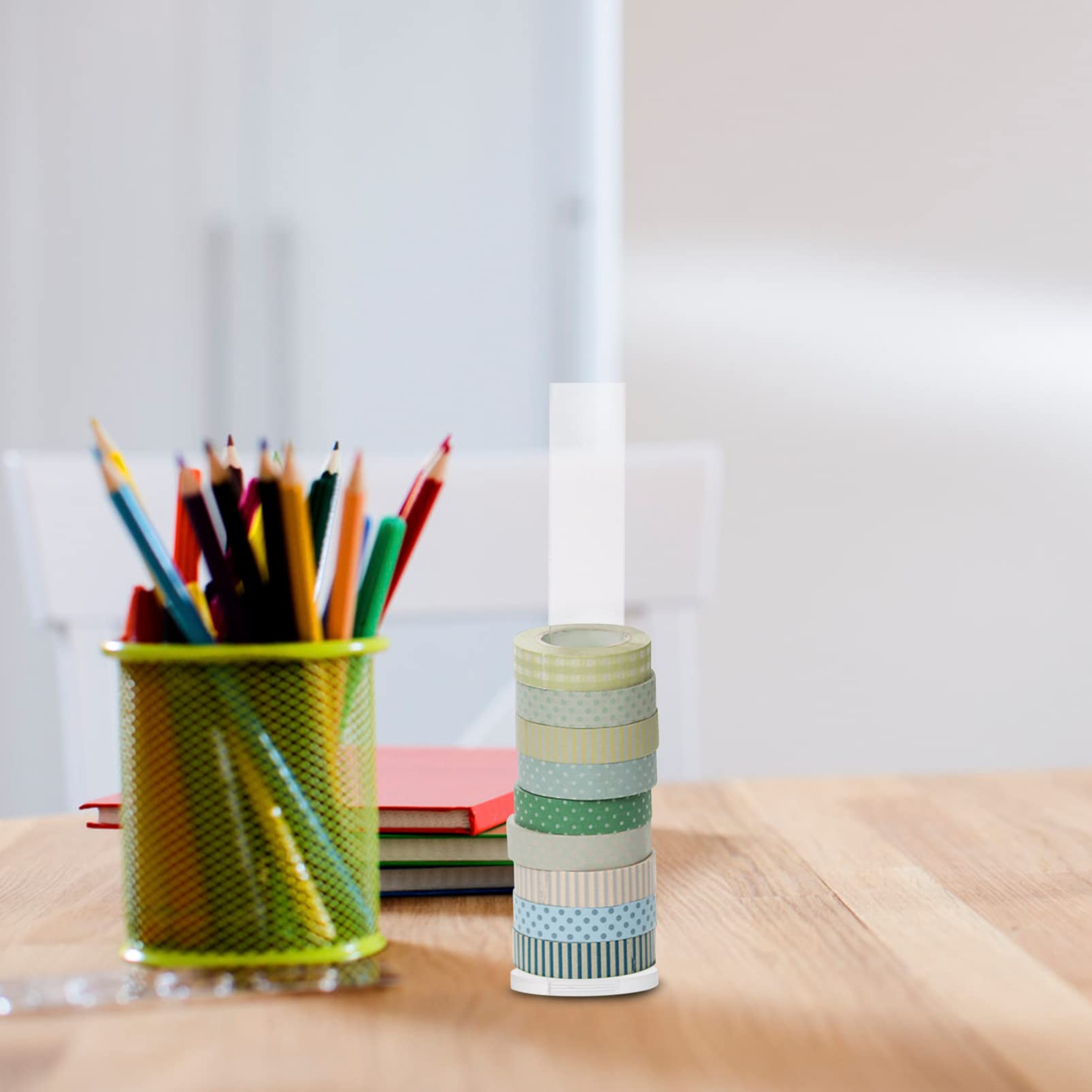 2 Sets Washi Tape Holders - Adhesive Tape Display Stands for Office & Home Stationery Organization - Perfect for Craft Rooms, Desks, and DIY Projects