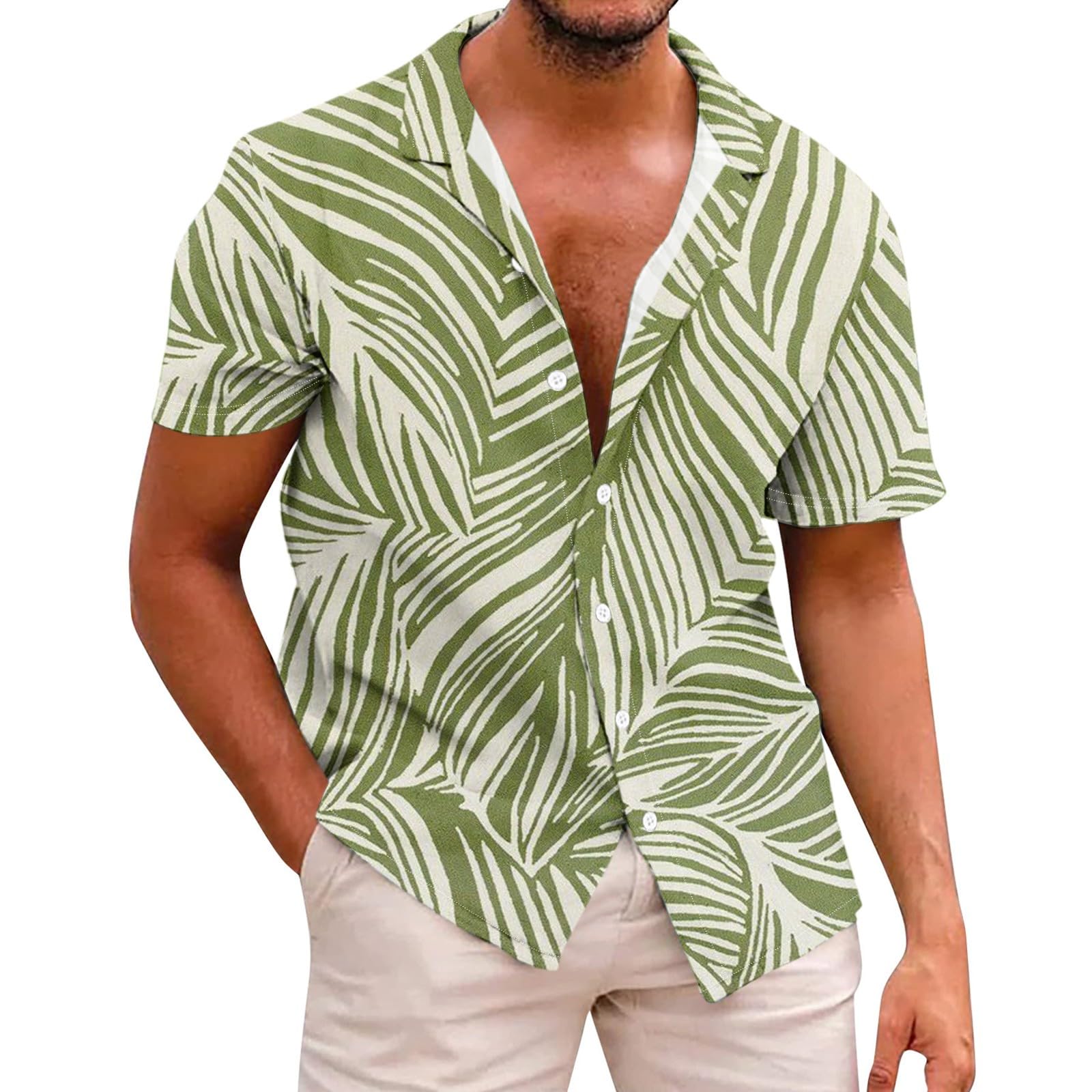 **Men's Hawaiian Shirts Short Sleeve Casual Button Down Tropical Beach Shirt - Summer Vacation, Luau Party & Poolside Relaxation**